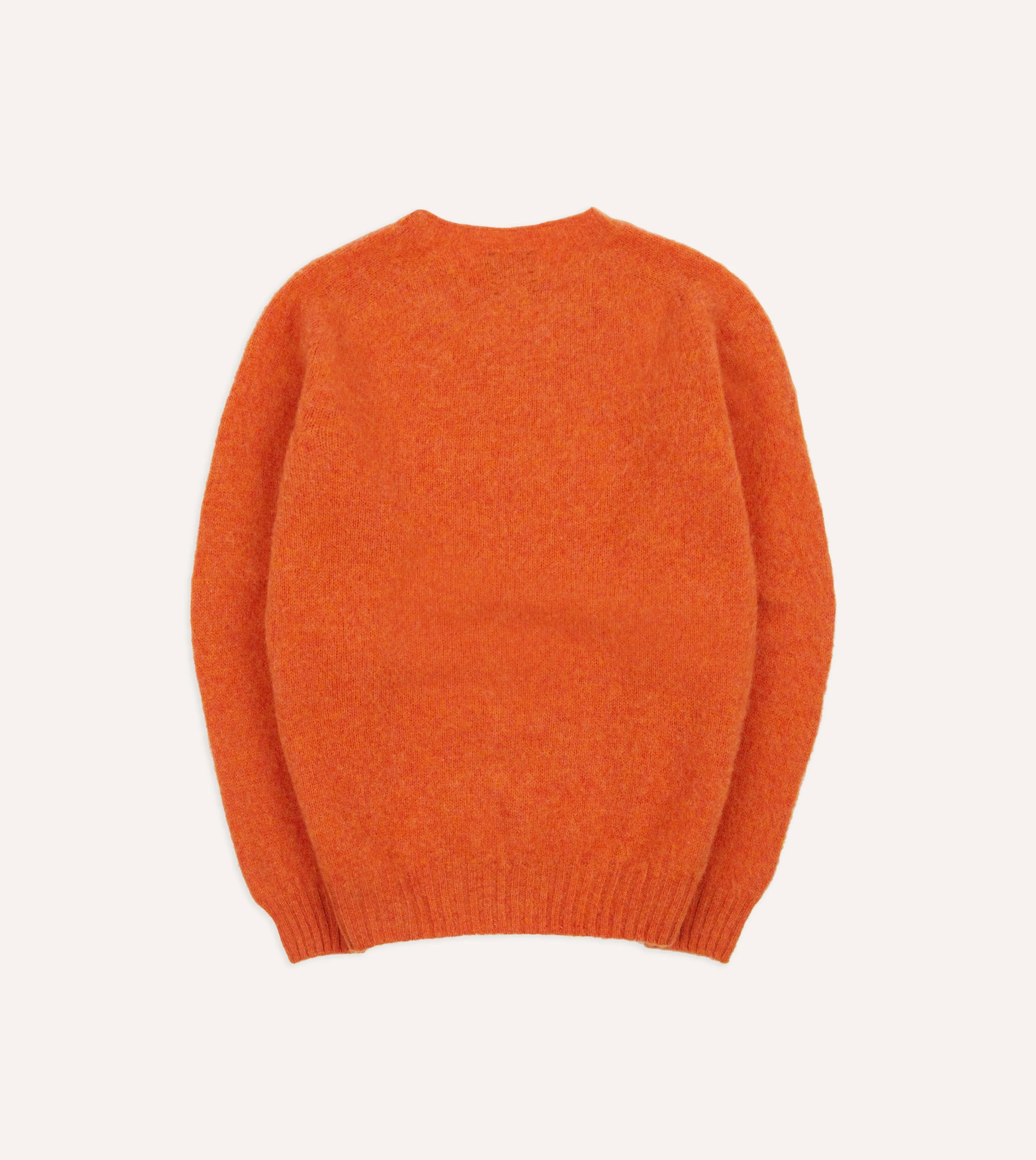 Orange Brushed Shetland Crew Neck Jumper sold by Drake's London product image thumbnail 5