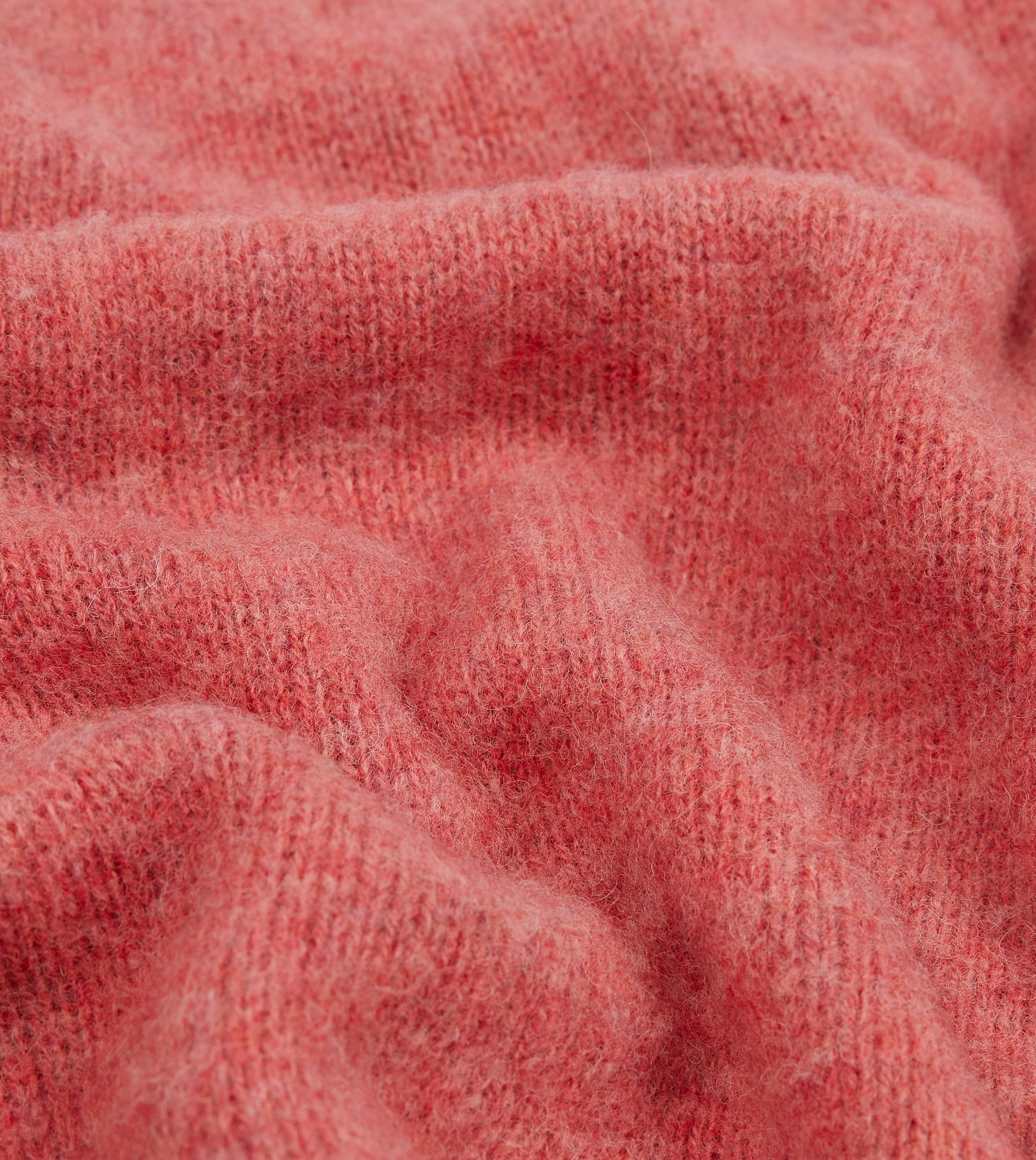 Pink Brushed Shetland Crew Neck Jumper sold by Drake's London product image thumbnail 2