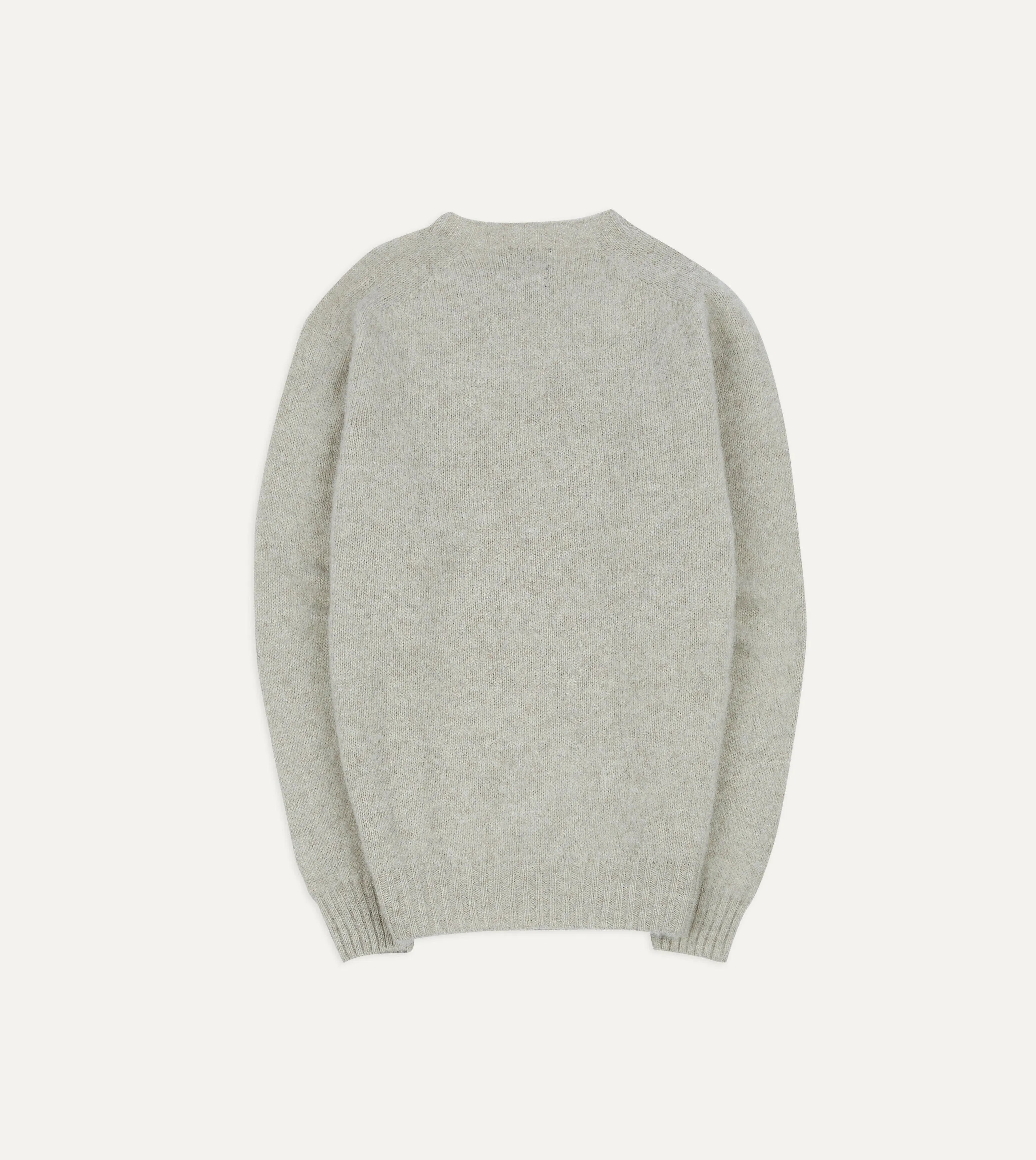 Stone Brushed Shetland Crew Neck Jumper sold by Drake's London product image thumbnail 5