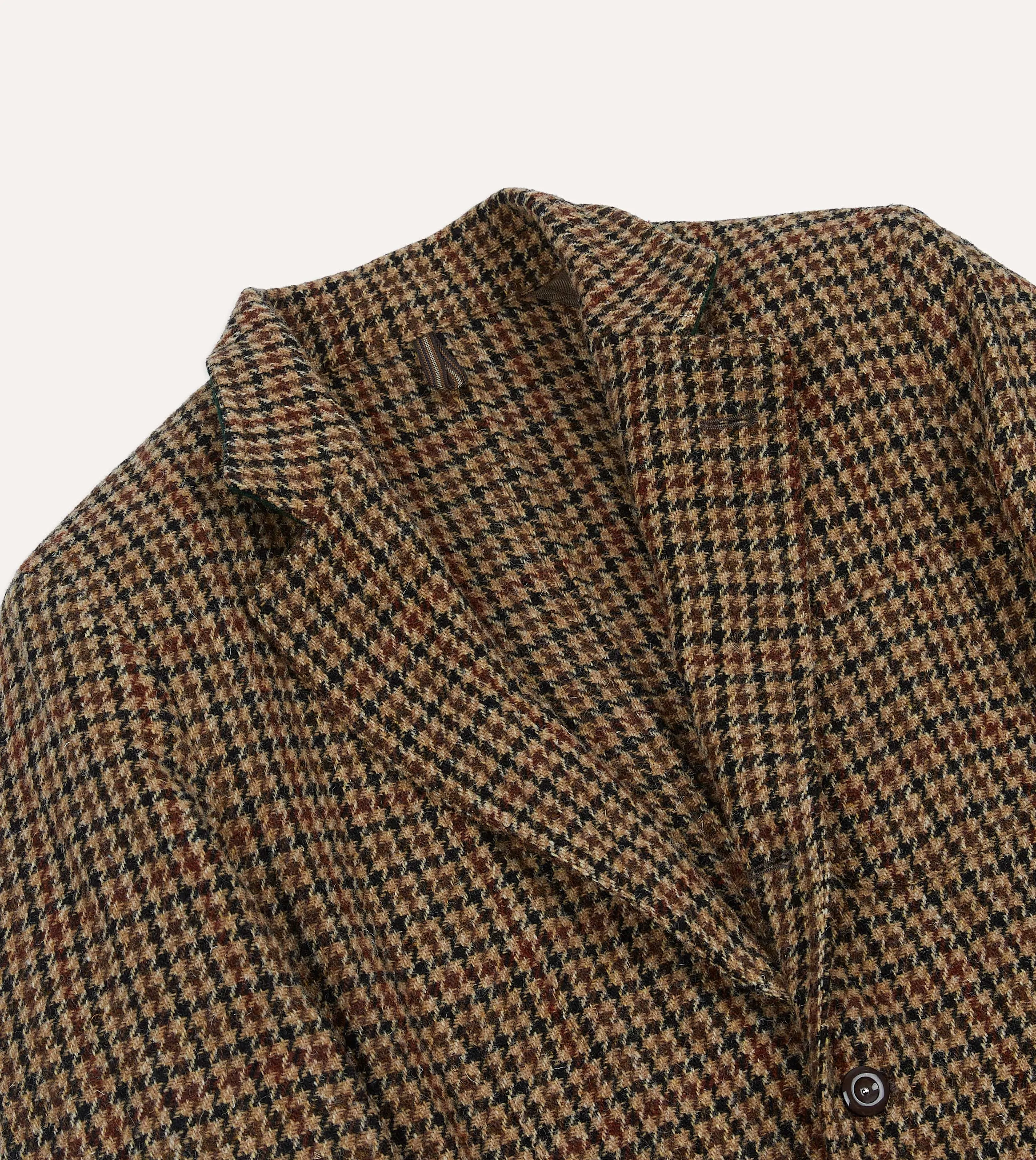 Brown Houndstooth Check Harris Tweed Games Blazer Mk. VII sold by Drake's London product image thumbnail 3
