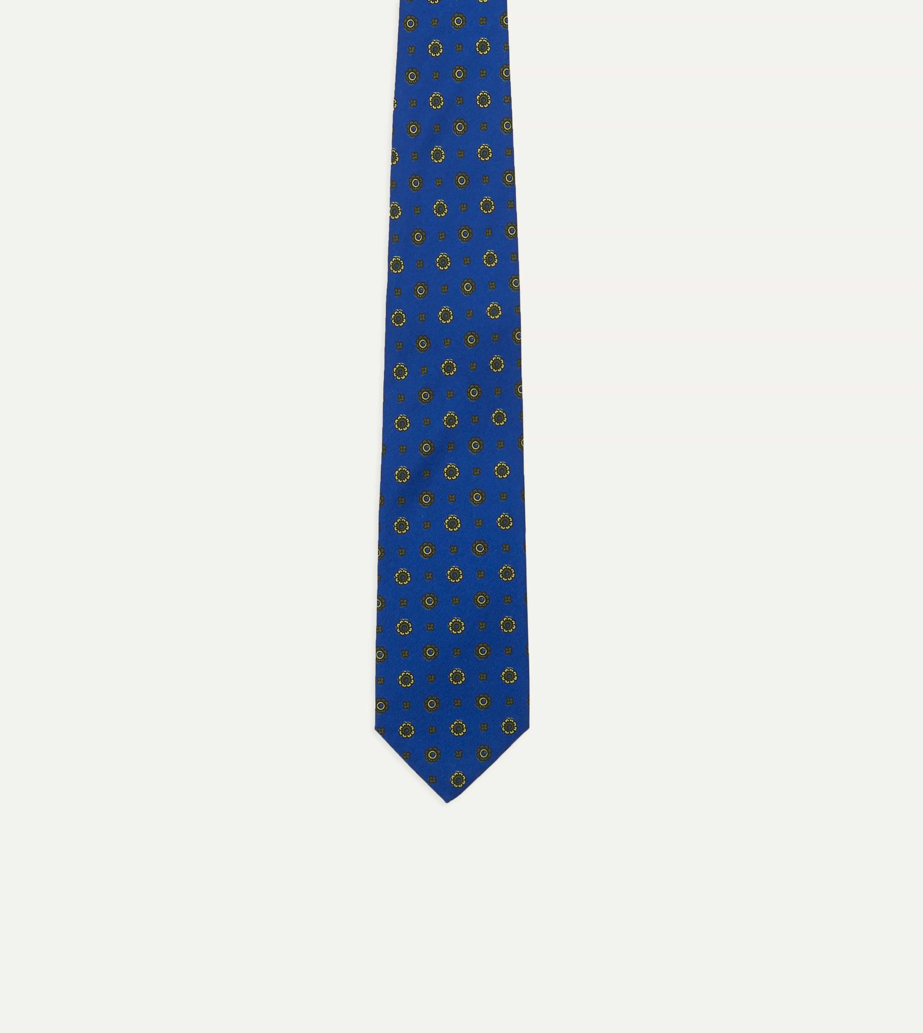 Royal Blue Baroque Paisley 36oz Madder Silk Self Tipped Tie sold by Drake's London product image thumbnail 4