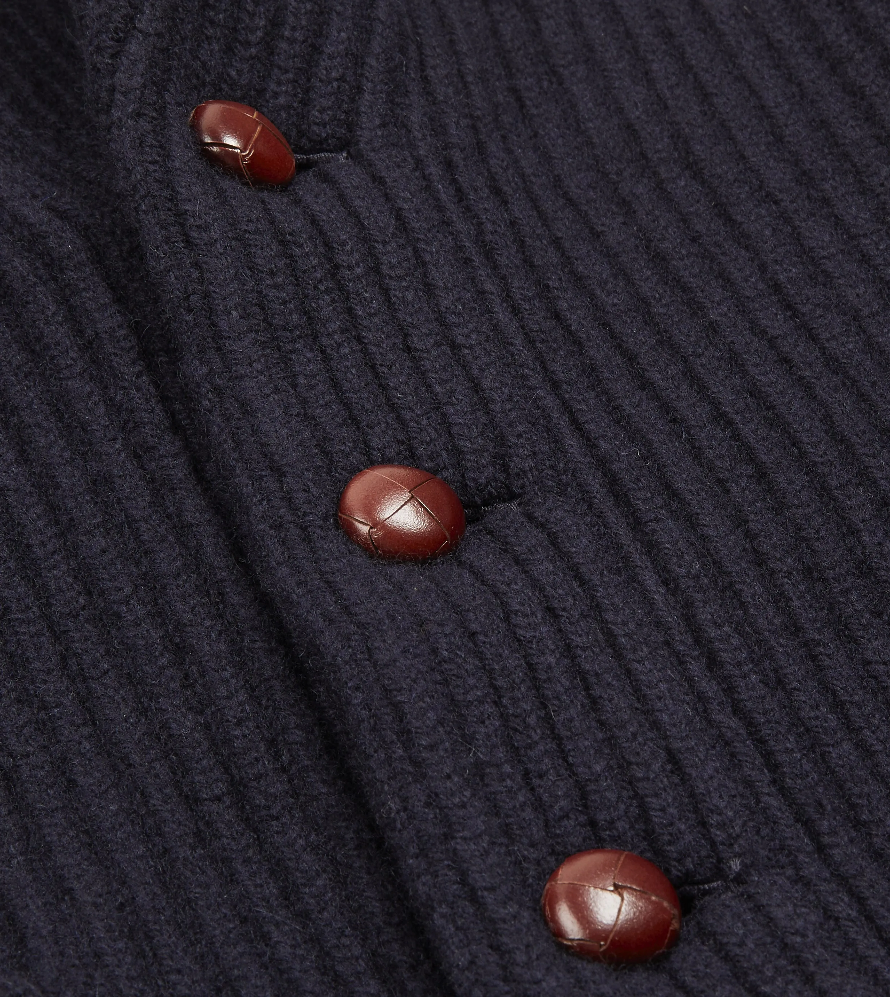 Navy Lambswool Shawl Collar Cardigan sold by Drake's London product image thumbnail 4
