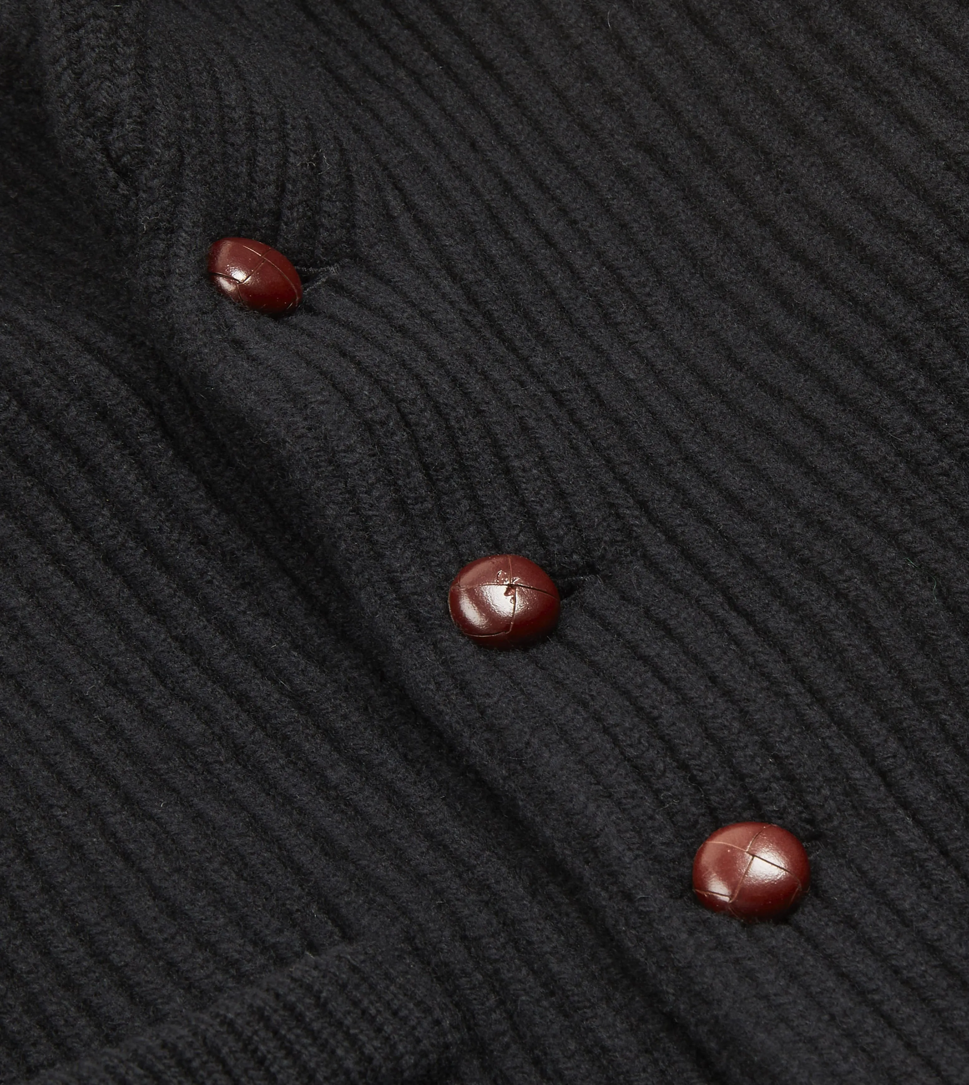 Black Lambswool Shawl Collar Cardigan sold by Drake's London product image thumbnail 4