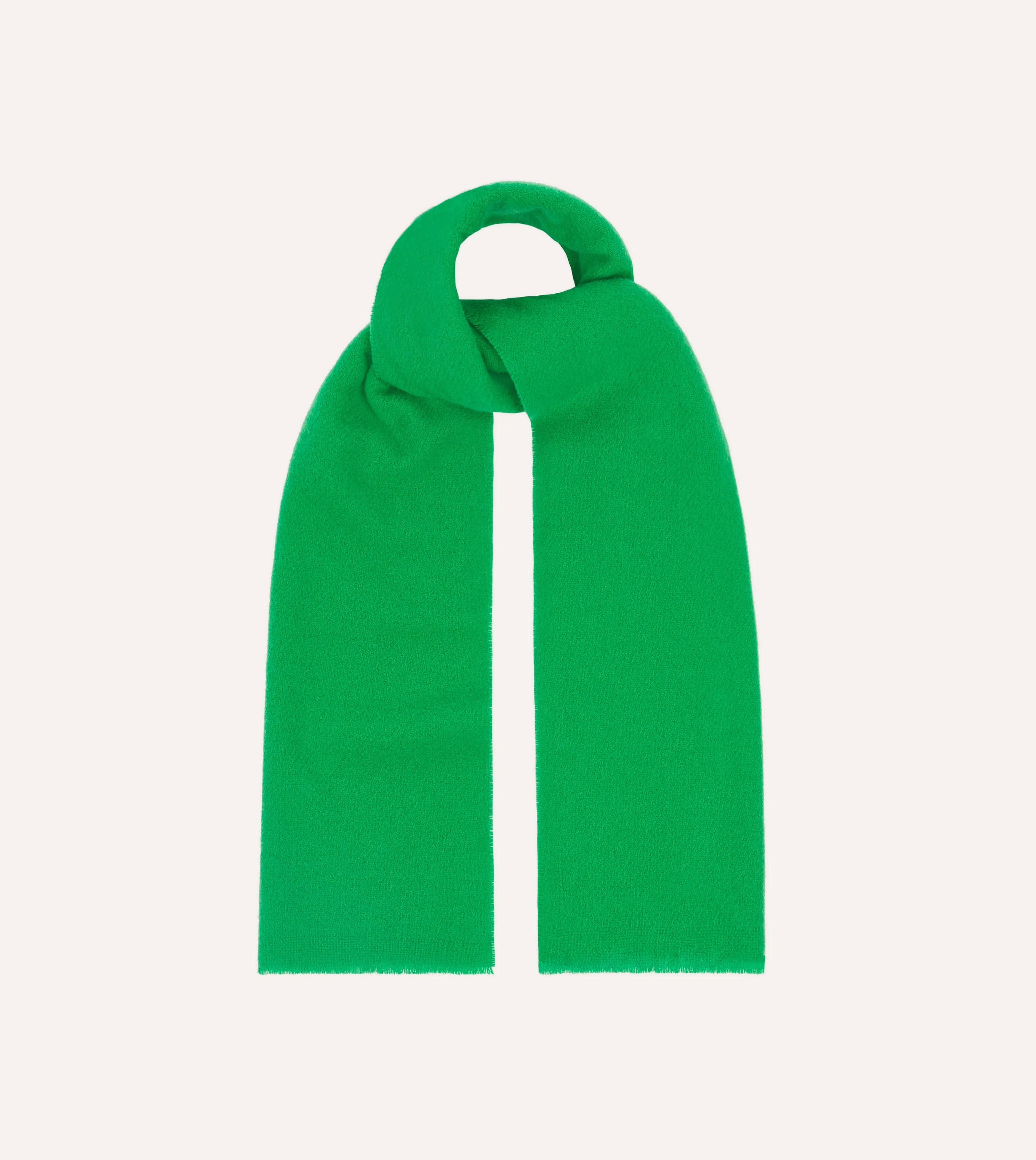 Green Solid Wool Scarf sold by Drake's London product image thumbnail 4