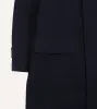 Navy Wool Raglan Coat sold by Drake's London