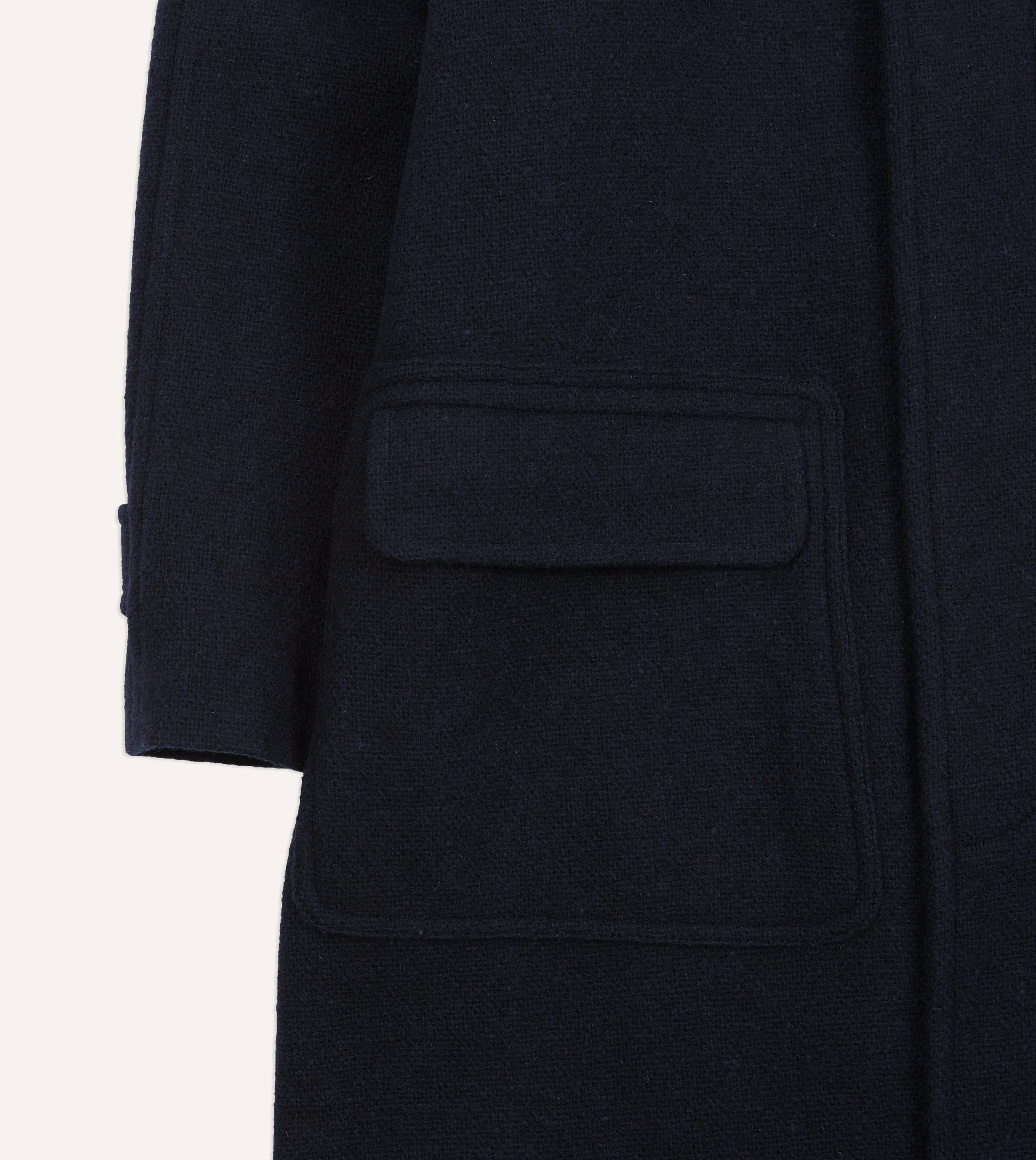 Navy Wool Raglan Coat sold by Drake's London product image thumbnail 5