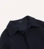 Navy Wool Raglan Coat sold by Drake's London