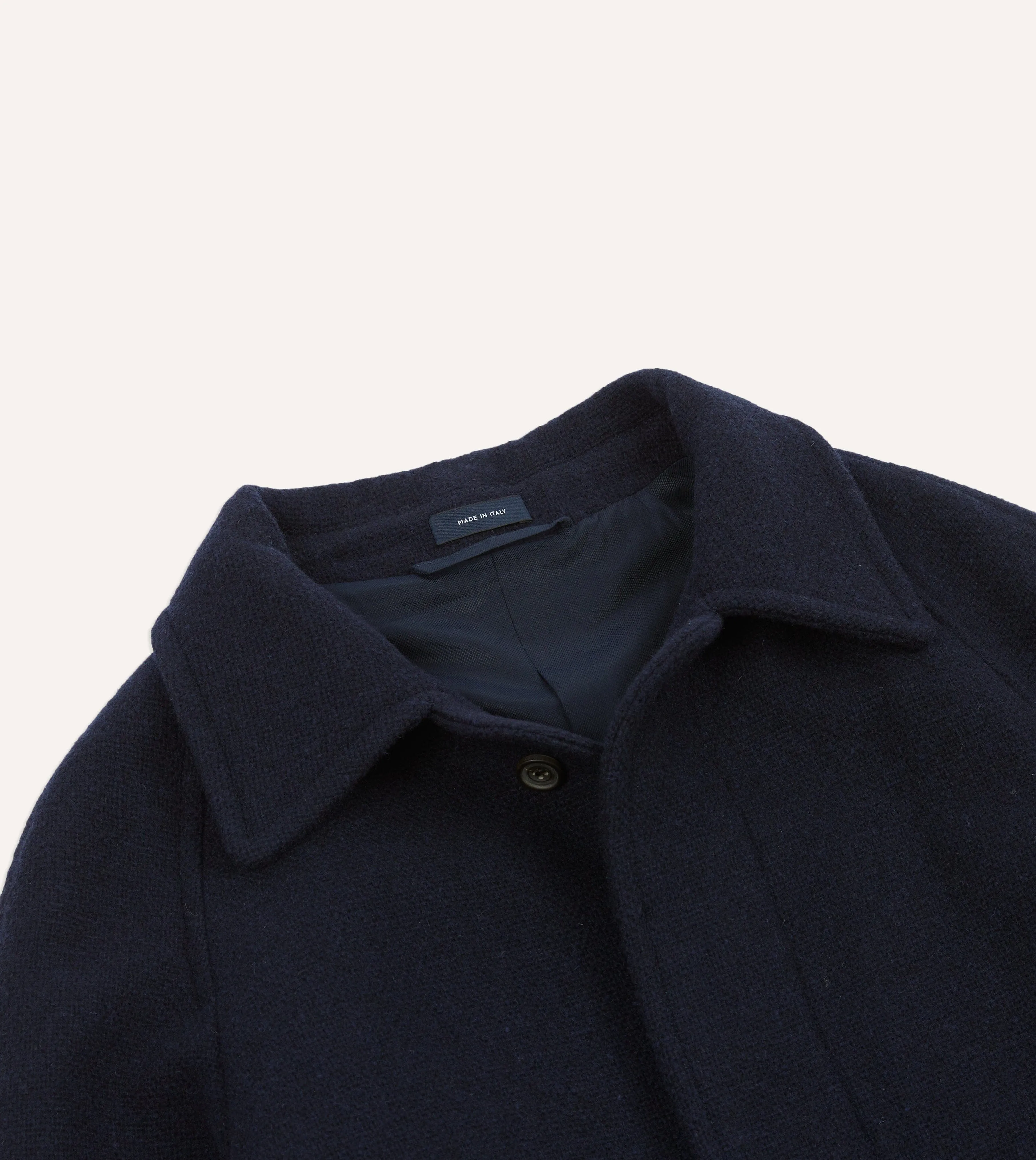 Navy Wool Raglan Coat sold by Drake's London product image thumbnail 3