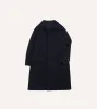 Navy Wool Raglan Coat sold by Drake's London