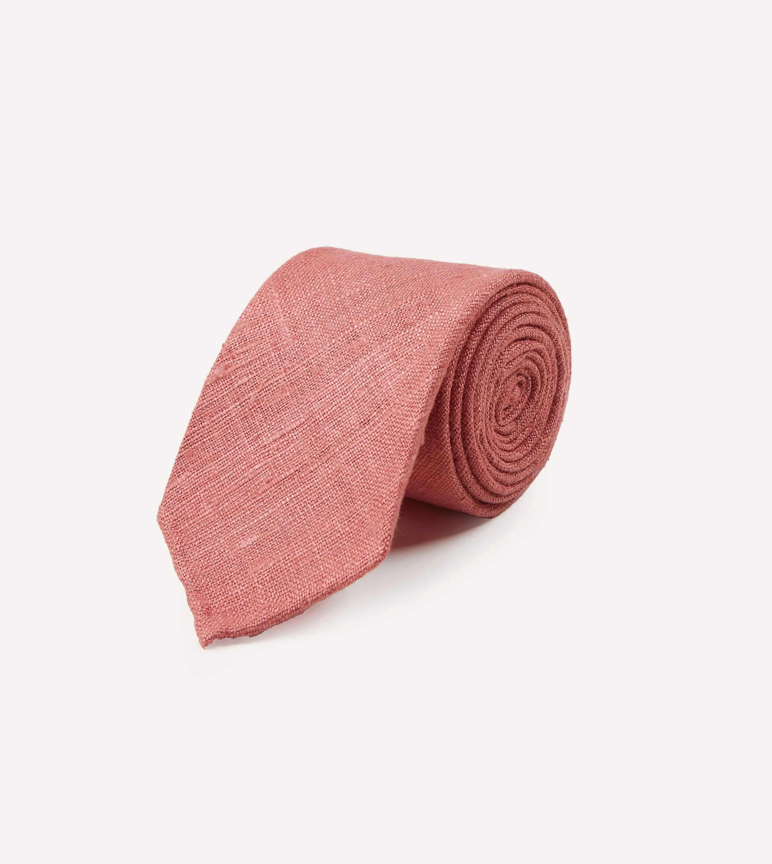 Pink Tussah Hand Rolled Silk Tie sold by Drake's London product image thumbnail 2