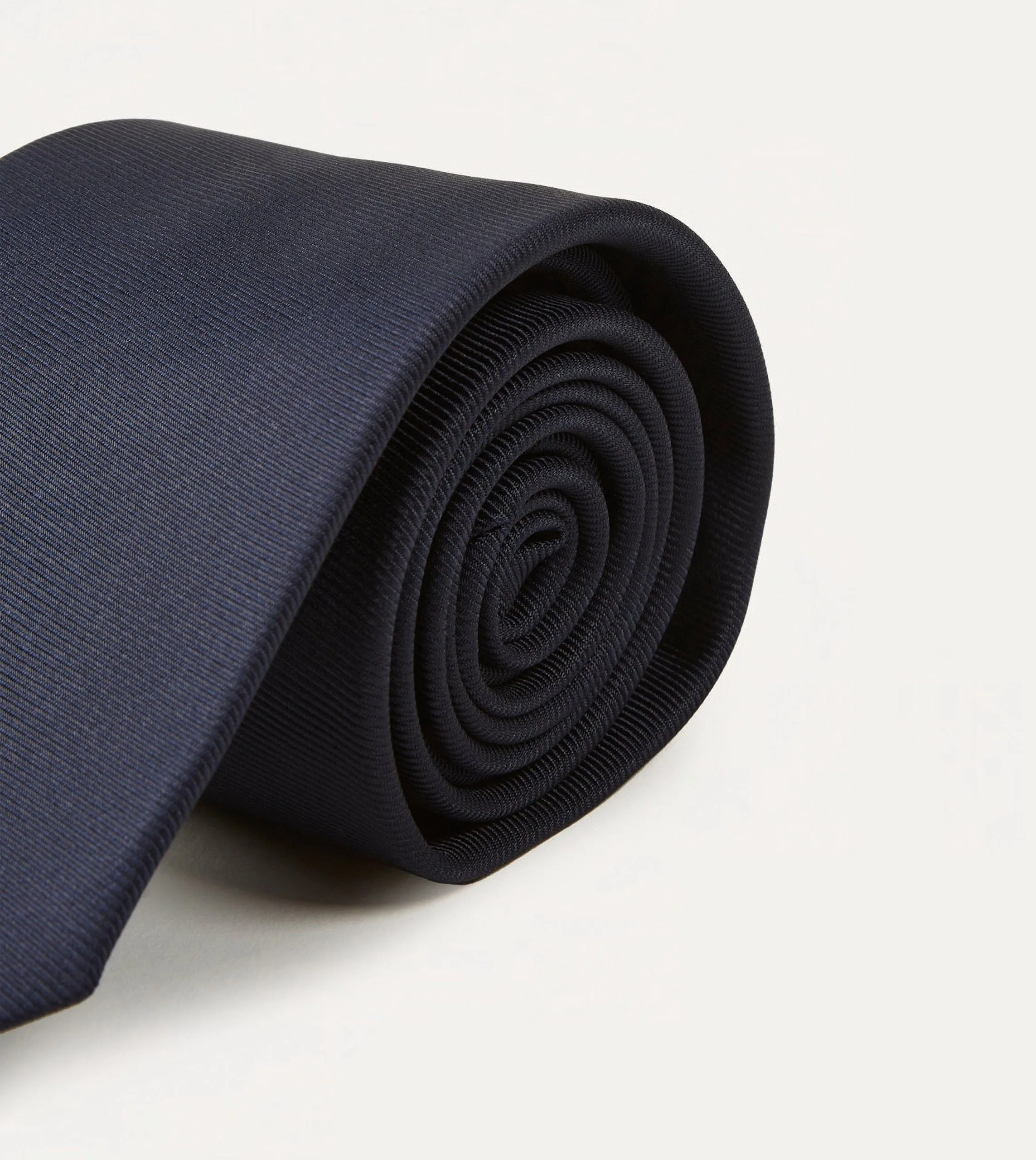 Navy Silk Twill Tipped Tie sold by Drake's London product image thumbnail 3