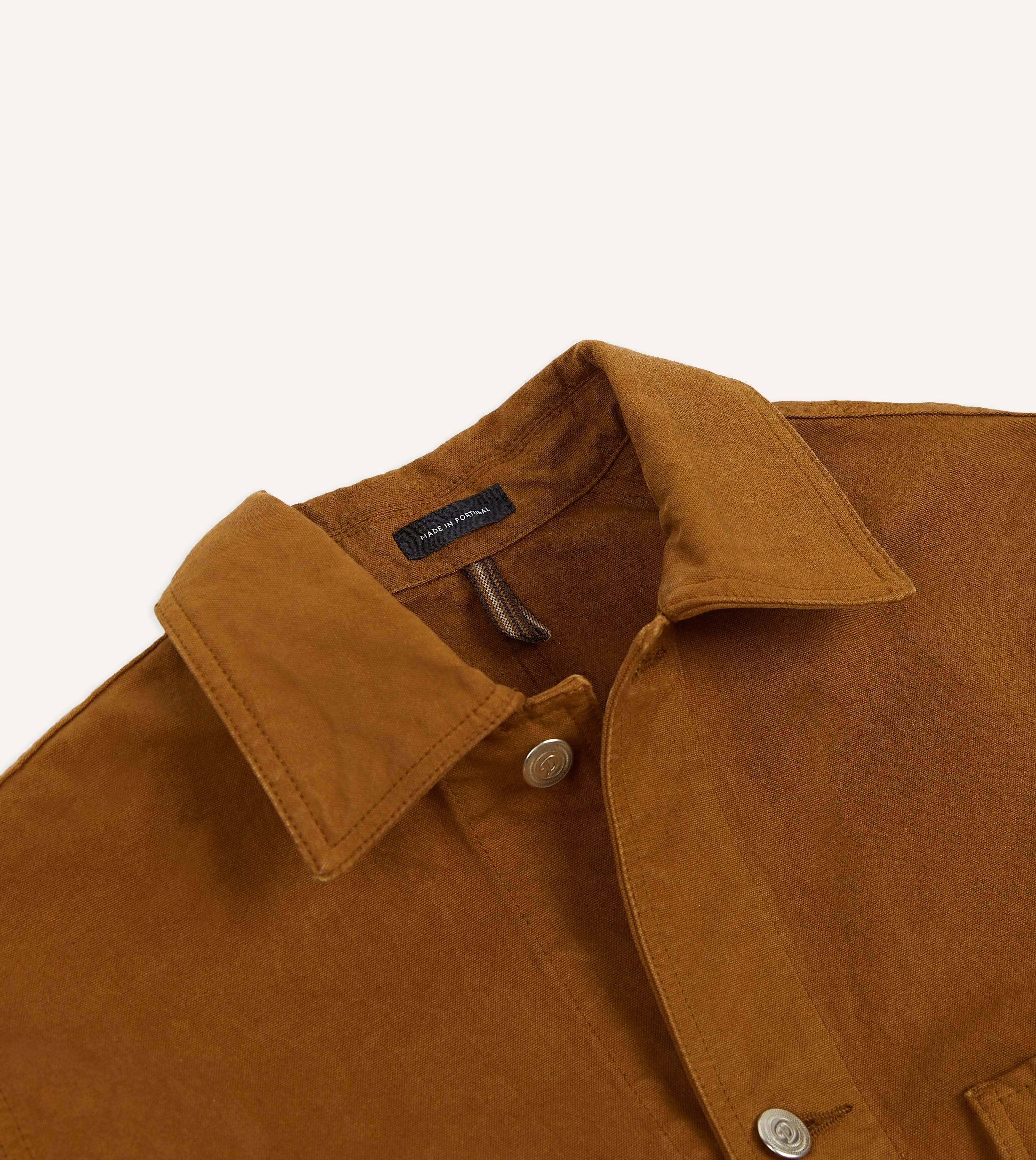 Tobacco Cotton Duck Canvas Five-Pocket Chore Jacket sold by Drake's London product image thumbnail 3