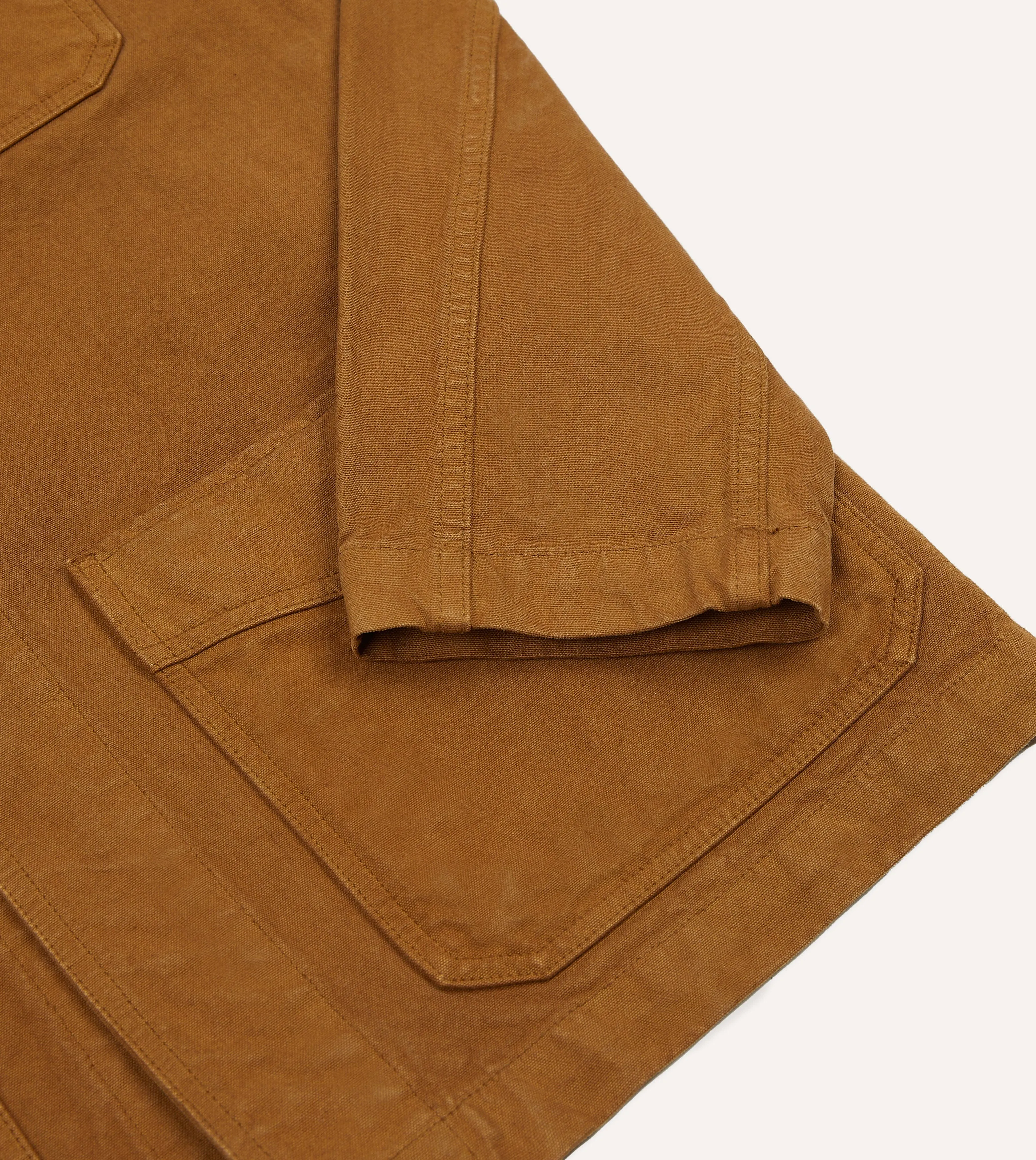 Tobacco Cotton Duck Canvas Five-Pocket Chore Jacket sold by Drake's London product image thumbnail 5