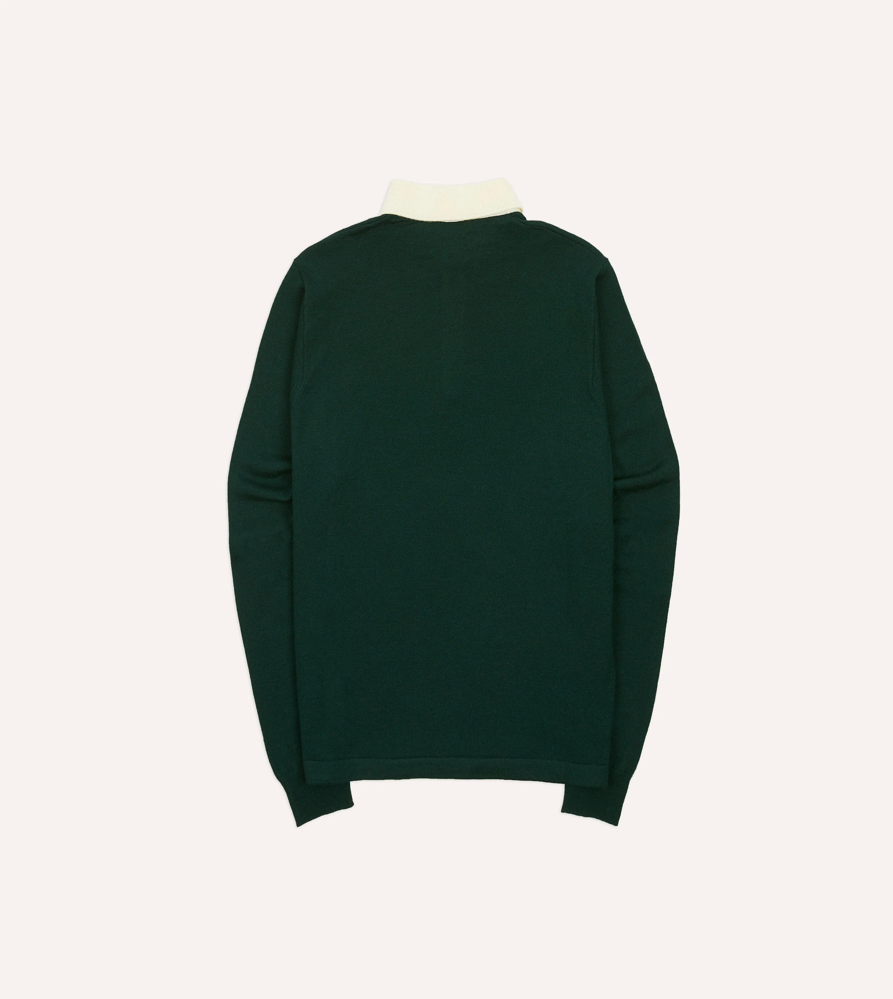 Green Merino Wool Knitted Rugby Shirt sold by Drake's London product image thumbnail 5