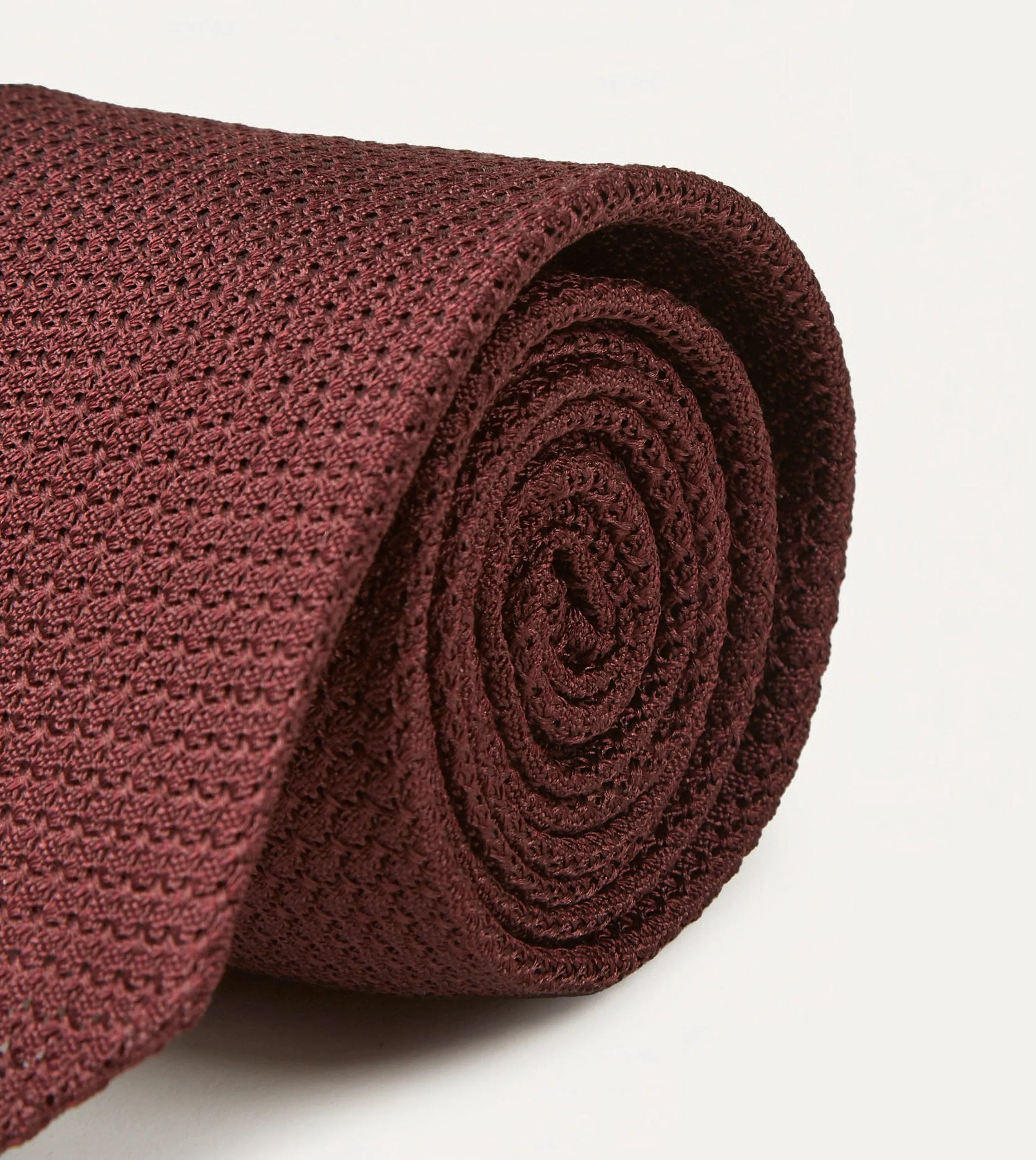 Wine Hand Rolled Large Knot Grenadine Tie sold by Drake's London product image thumbnail 5