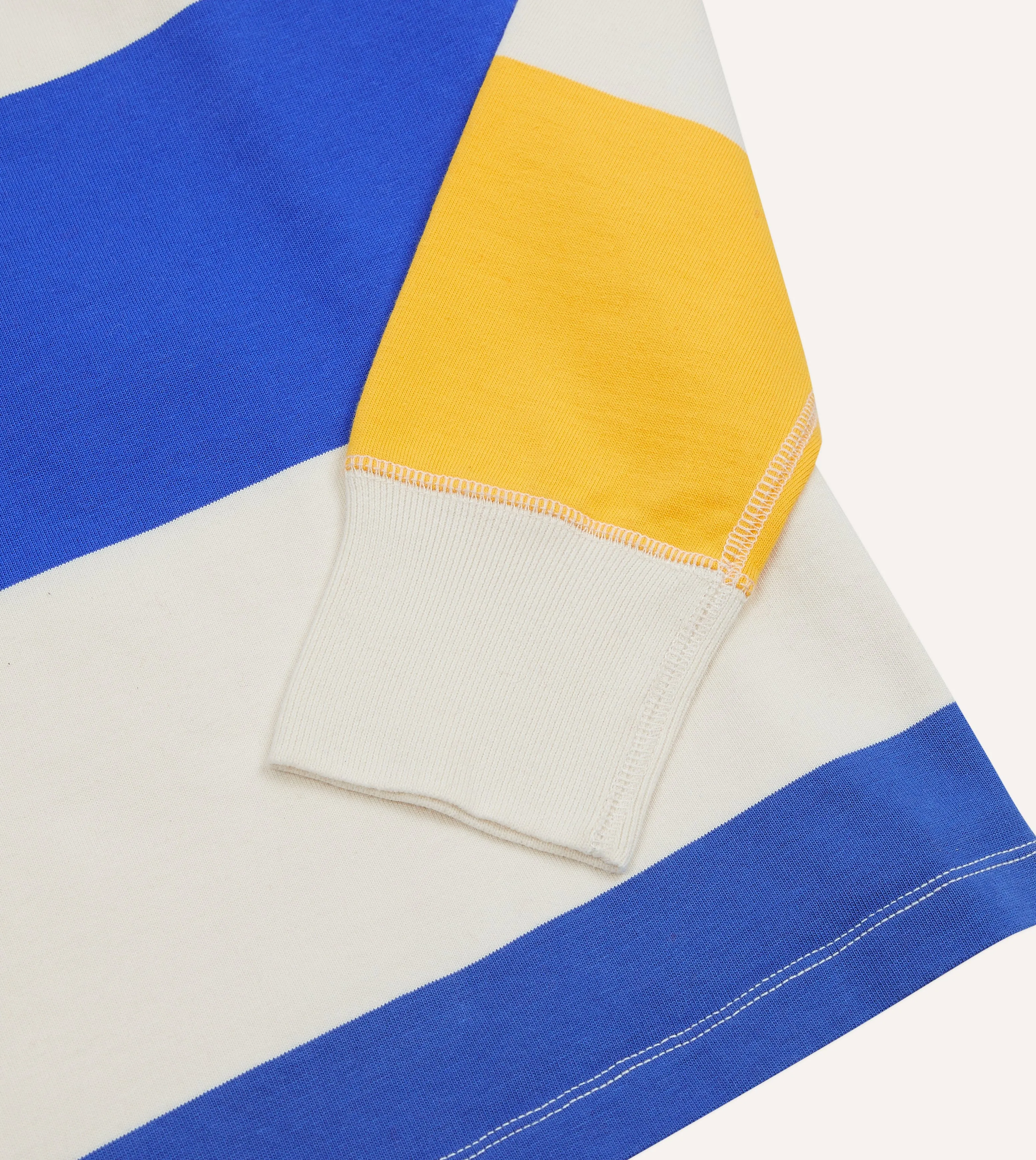 Primary Block Stripe Mock Collar Long-Sleeve Jersey sold by Drake's London product image thumbnail 4