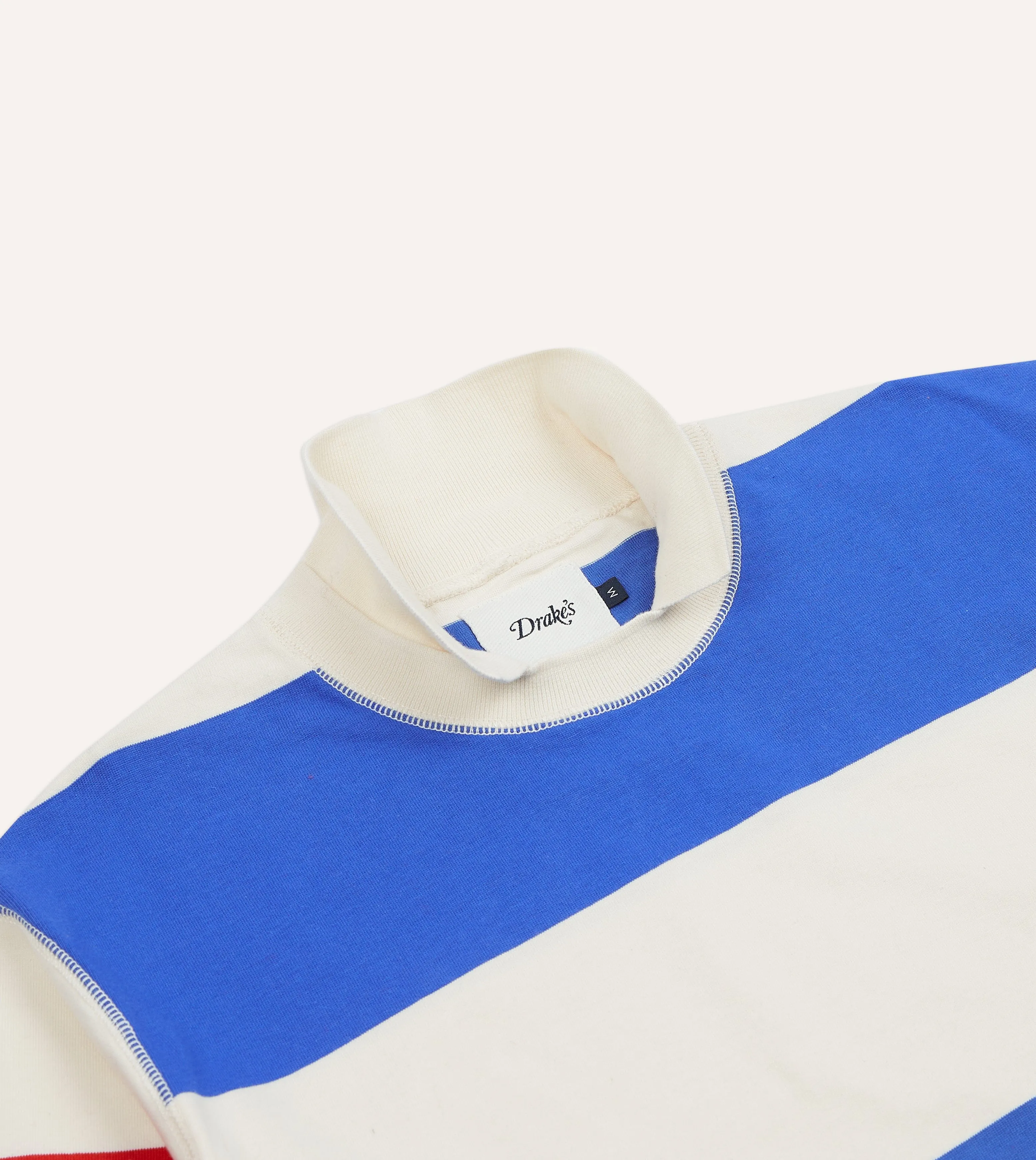 Primary Block Stripe Mock Collar Long-Sleeve Jersey sold by Drake's London product image thumbnail 3