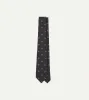 Navy Red Pennant Motif Silk Tipped Tie sold by Drake's London