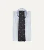 Navy Red Pennant Motif Silk Tipped Tie sold by Drake's London