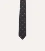 Navy Red Pennant Motif Silk Tipped Tie sold by Drake's London