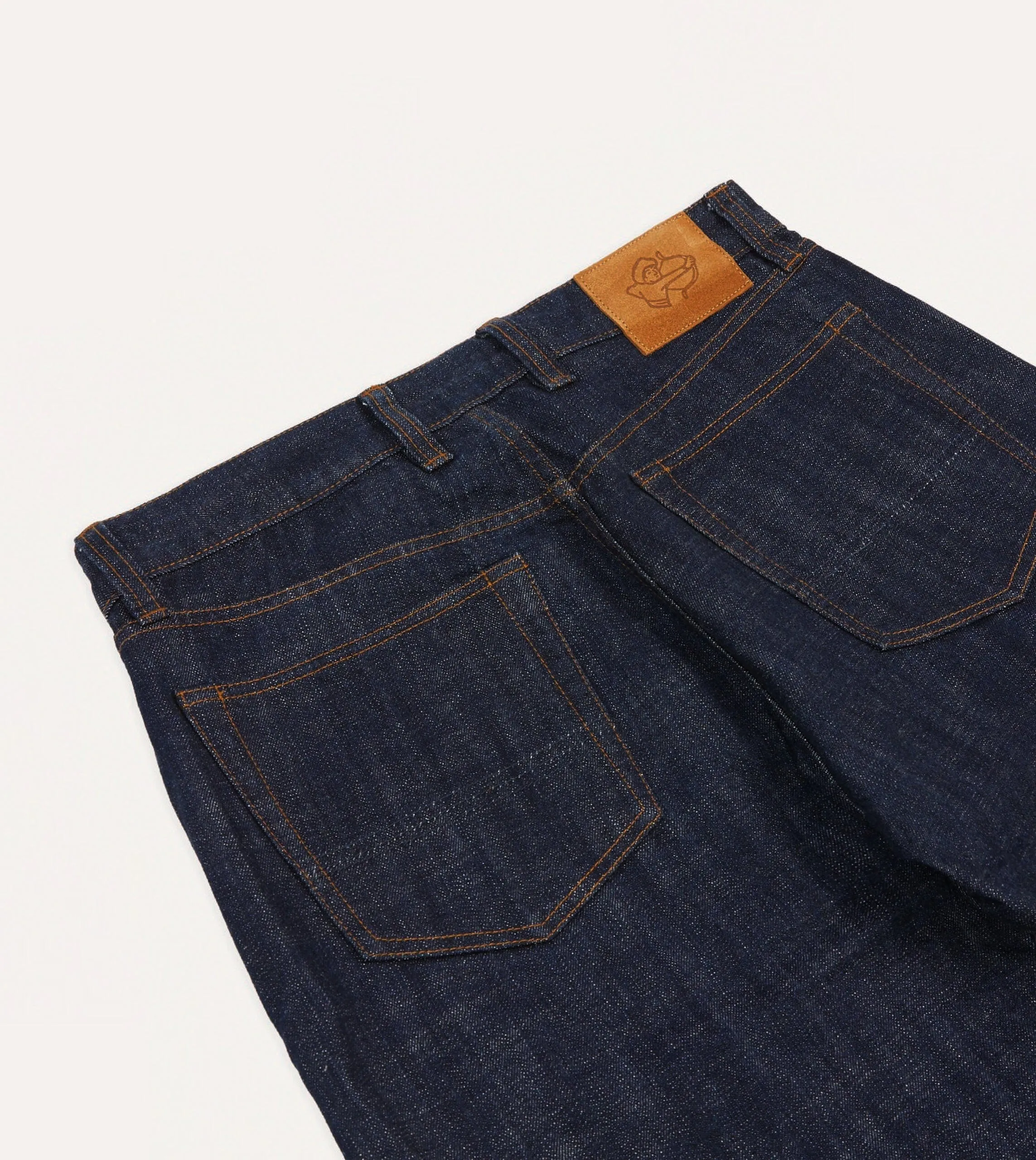 Indigo Rinse 15.5oz Japanese Selvedge Denim Five-Pocket Jeans sold by Drake's London product image thumbnail 5