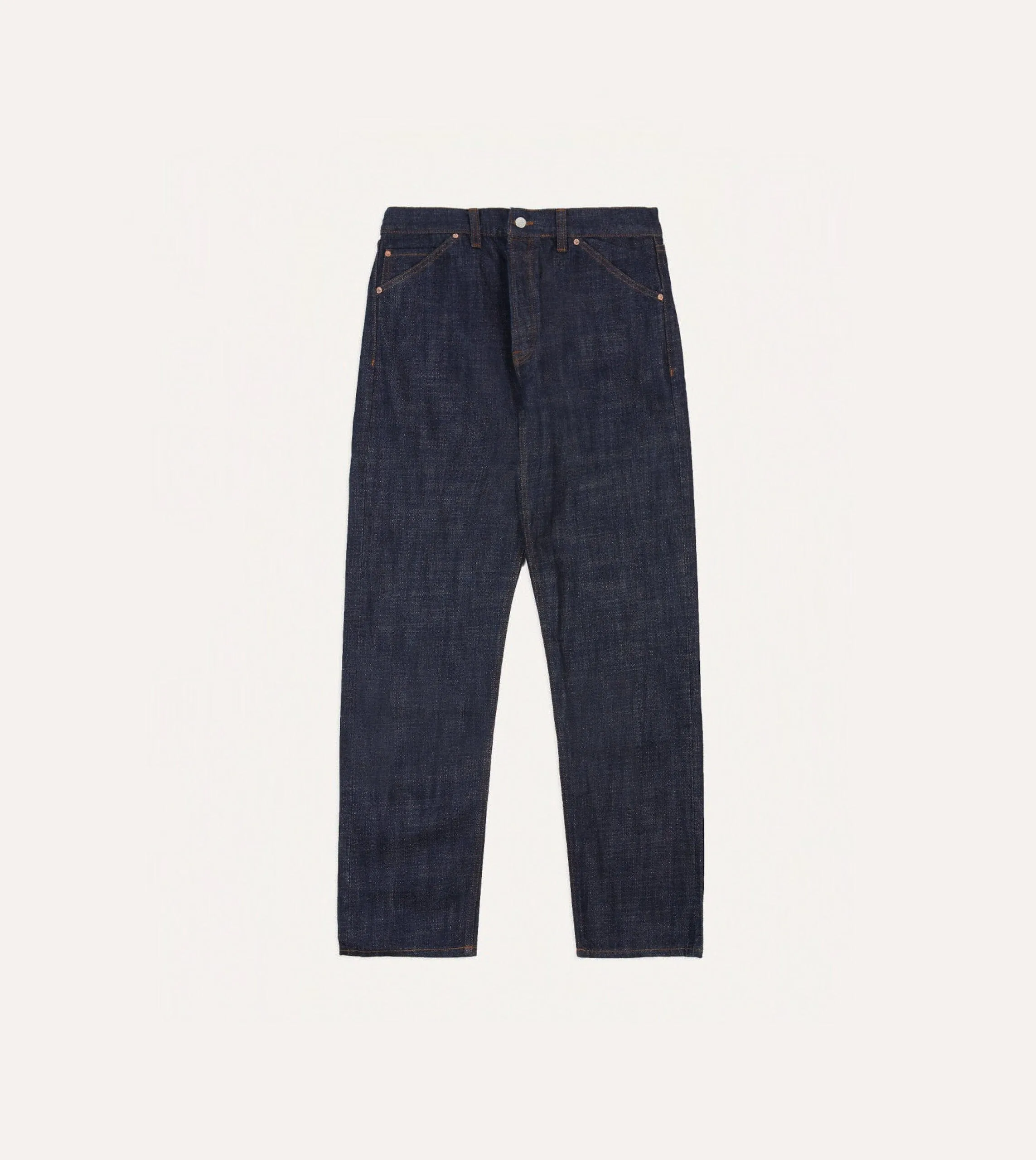 Indigo Rinse 15.5oz Japanese Selvedge Denim Five-Pocket Jeans sold by Drake's London product image thumbnail 3