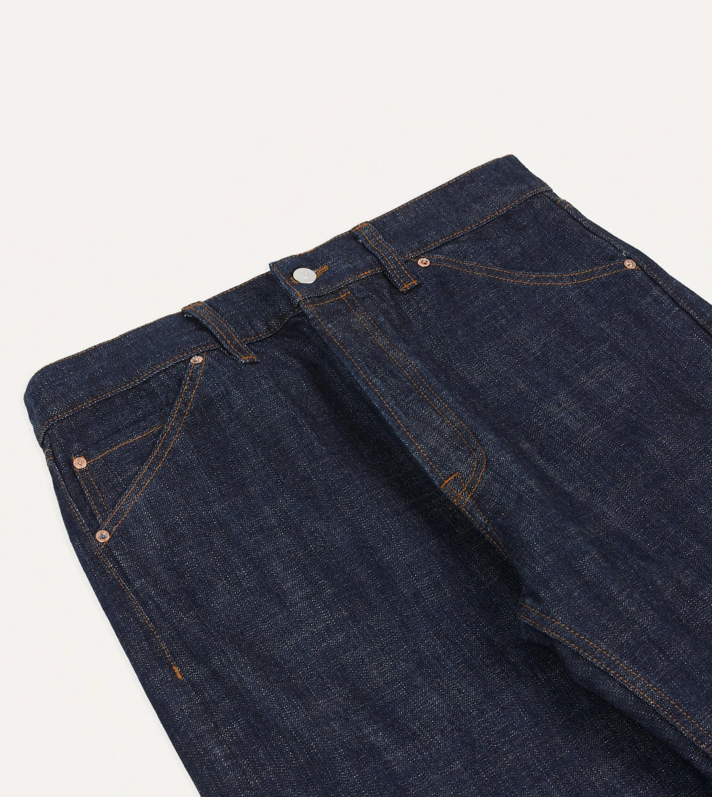 Indigo Rinse 15.5oz Japanese Selvedge Denim Five-Pocket Jeans sold by Drake's London product image thumbnail 4