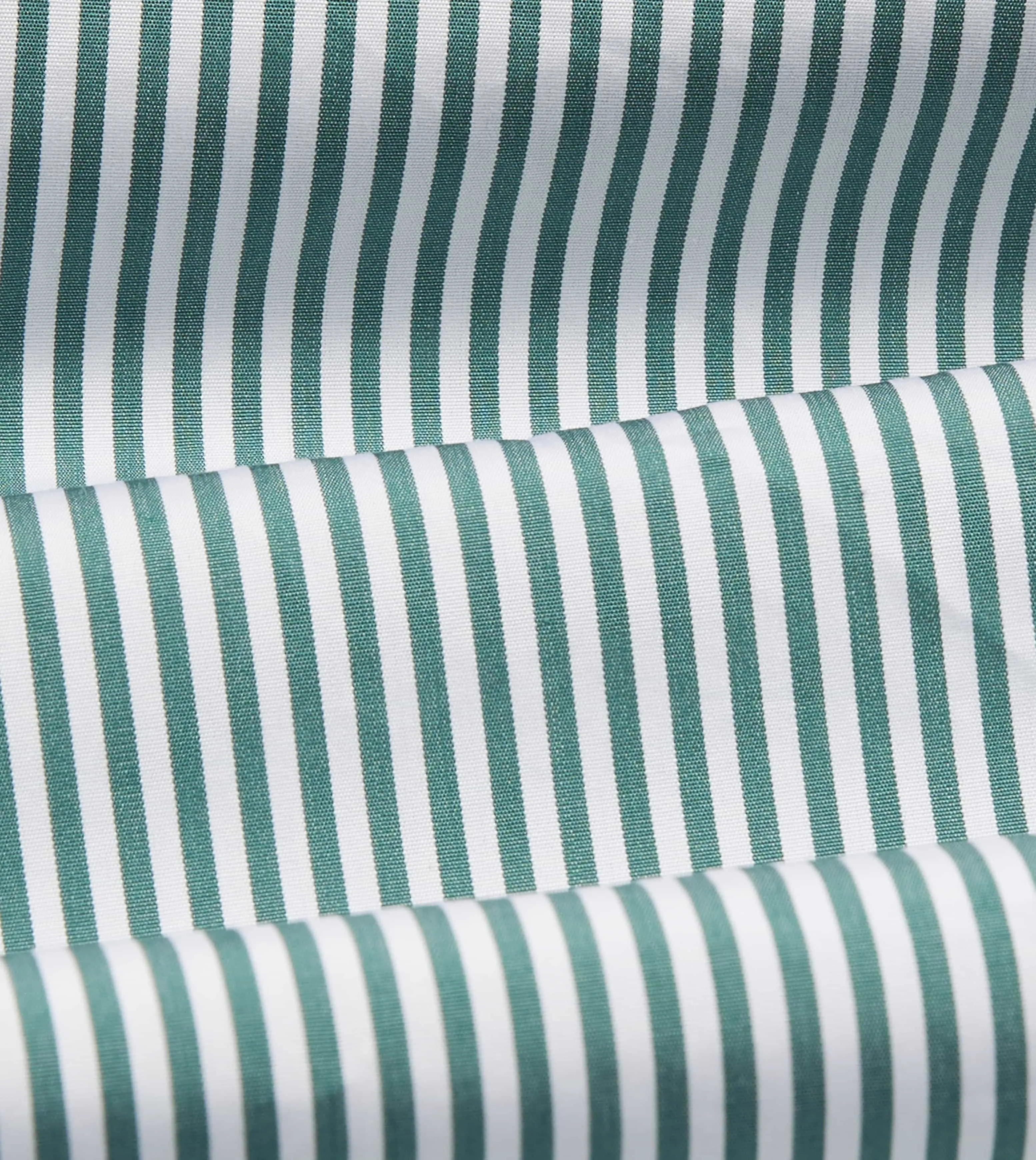 Dark Green Bengal Stripe Cotton Poplin Button-Down Shirt sold by Drake's London product image thumbnail 2