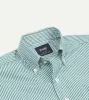 Dark Green Bengal Stripe Cotton Poplin Button-Down Shirt sold by Drake's London
