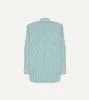 Dark Green Bengal Stripe Cotton Poplin Button-Down Shirt sold by Drake's London