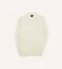 Ecru Cotton Mock Neck Jumper sold by Drake's London