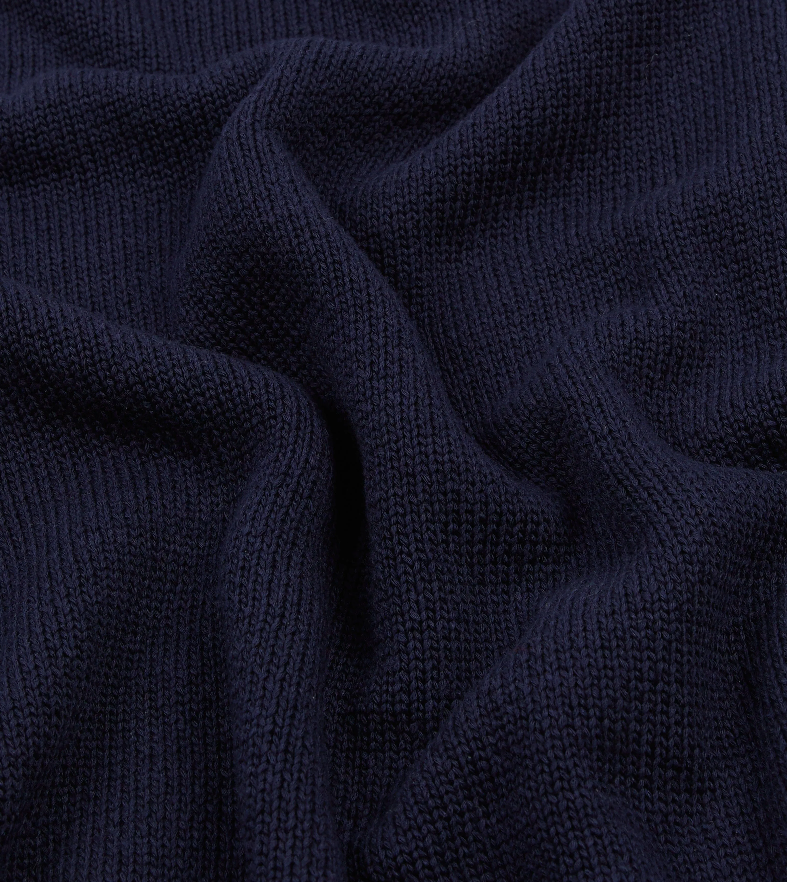 Navy Cotton Mock Neck Jumper sold by Drake's London product image thumbnail 2