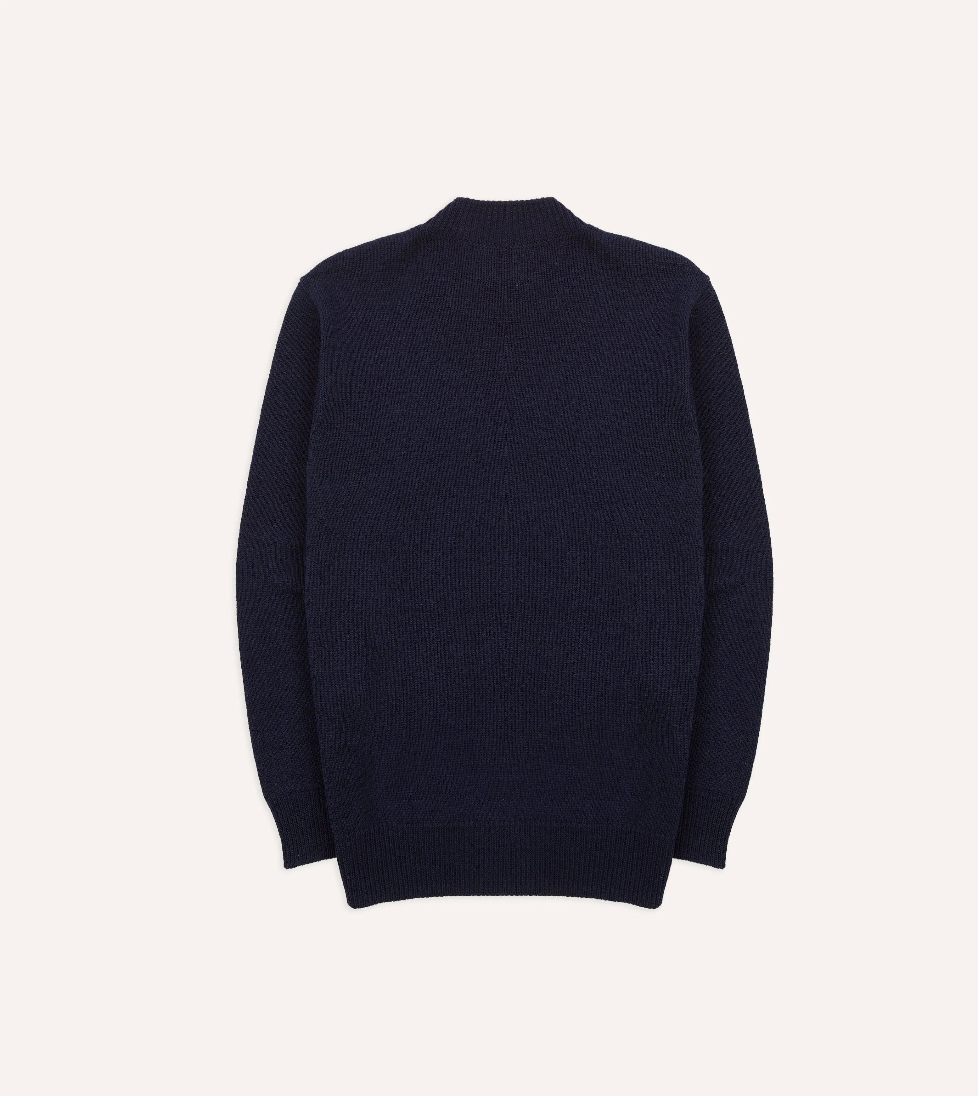 Navy Cotton Mock Neck Jumper sold by Drake's London product image thumbnail 5