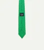 Green Circular Dot Silk Self Tipped Tie sold by Drake's London