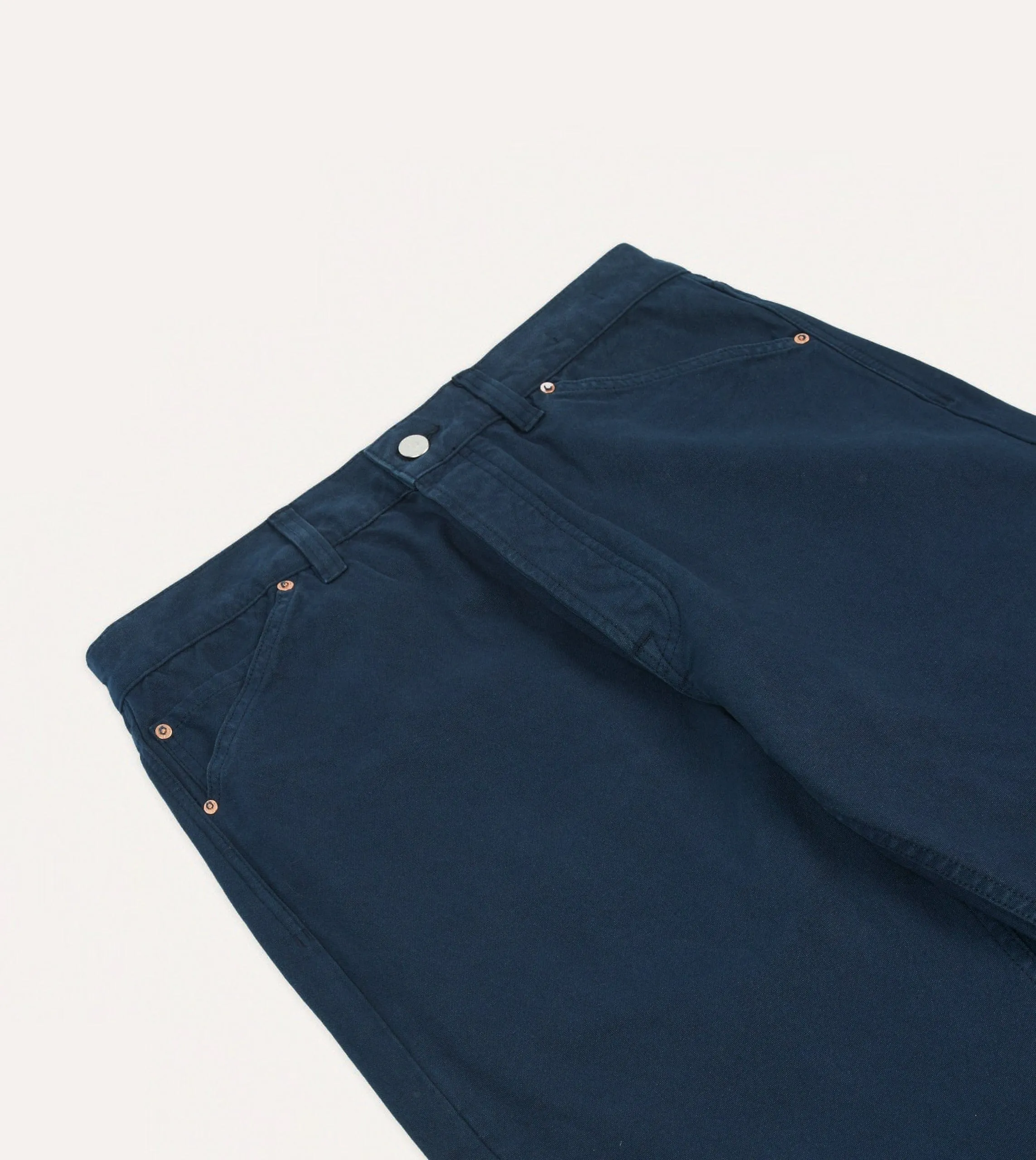 Navy Lightweight Cotton Canvas Five-Pocket Jeans sold by Drake's London product image thumbnail 3