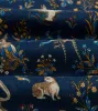 Navy Unicorn Print Wool-Silk Scarf sold by Drake's London