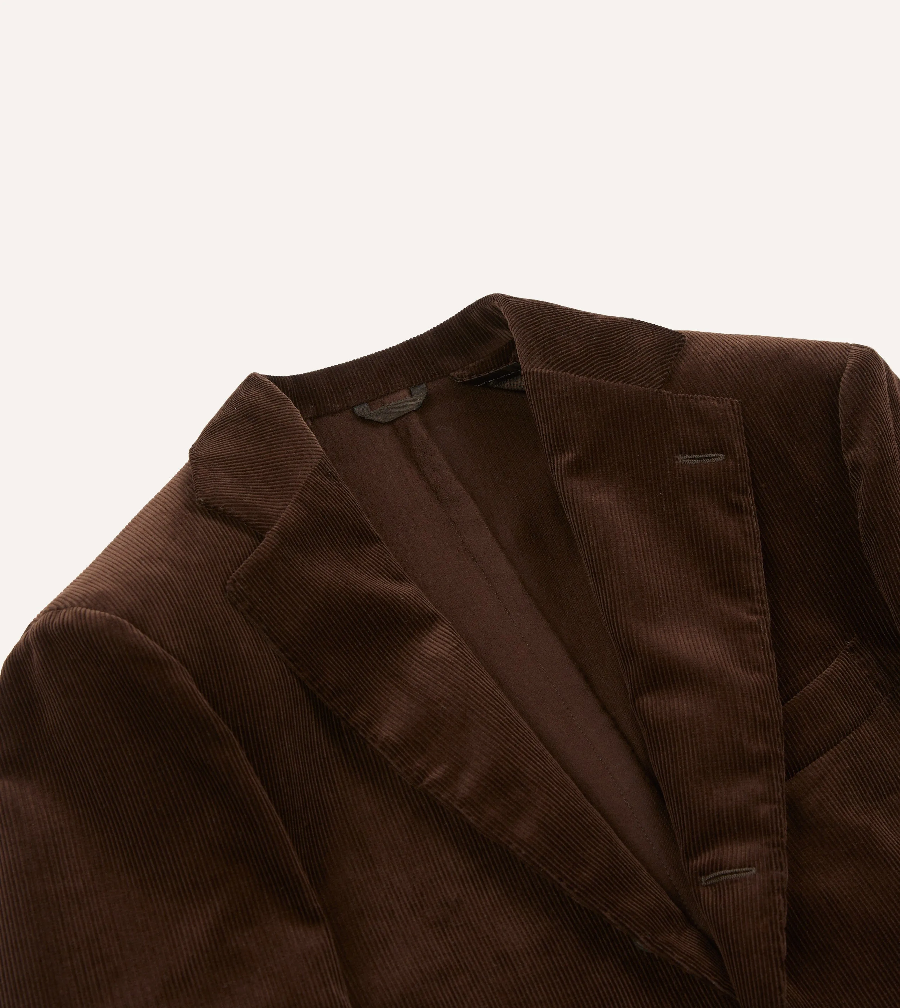 Brown Mid-Wale Cotton Corduroy Tailored Jacket sold by Drake's London product image thumbnail 3