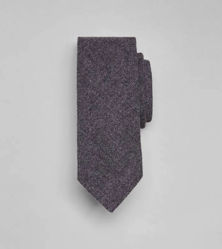 Grey Pure Cashmere Solid Tipped Tie sold by Drake's London