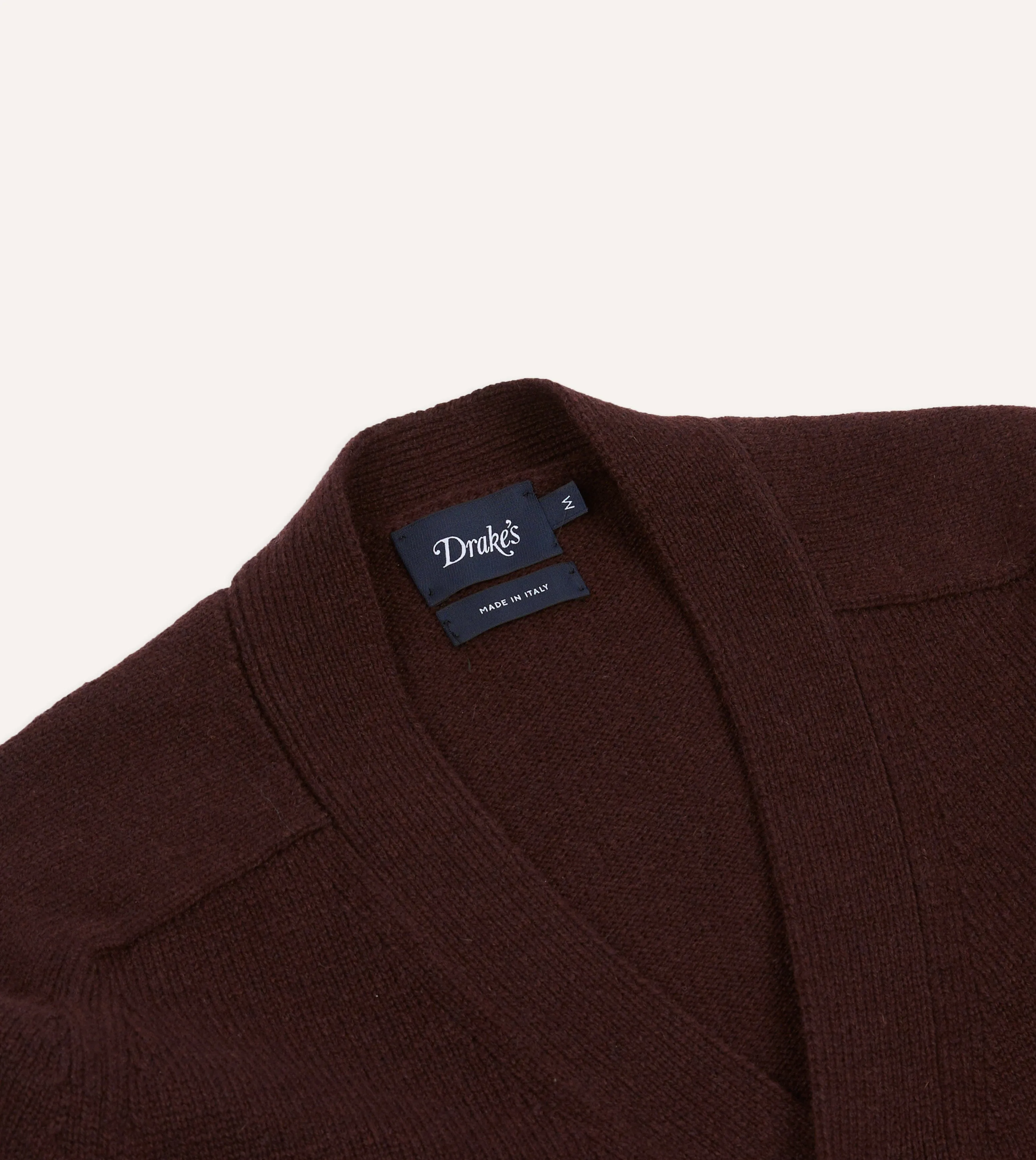 Dark Brown Lambswool 6 Button Cardigan sold by Drake's London product image thumbnail 3