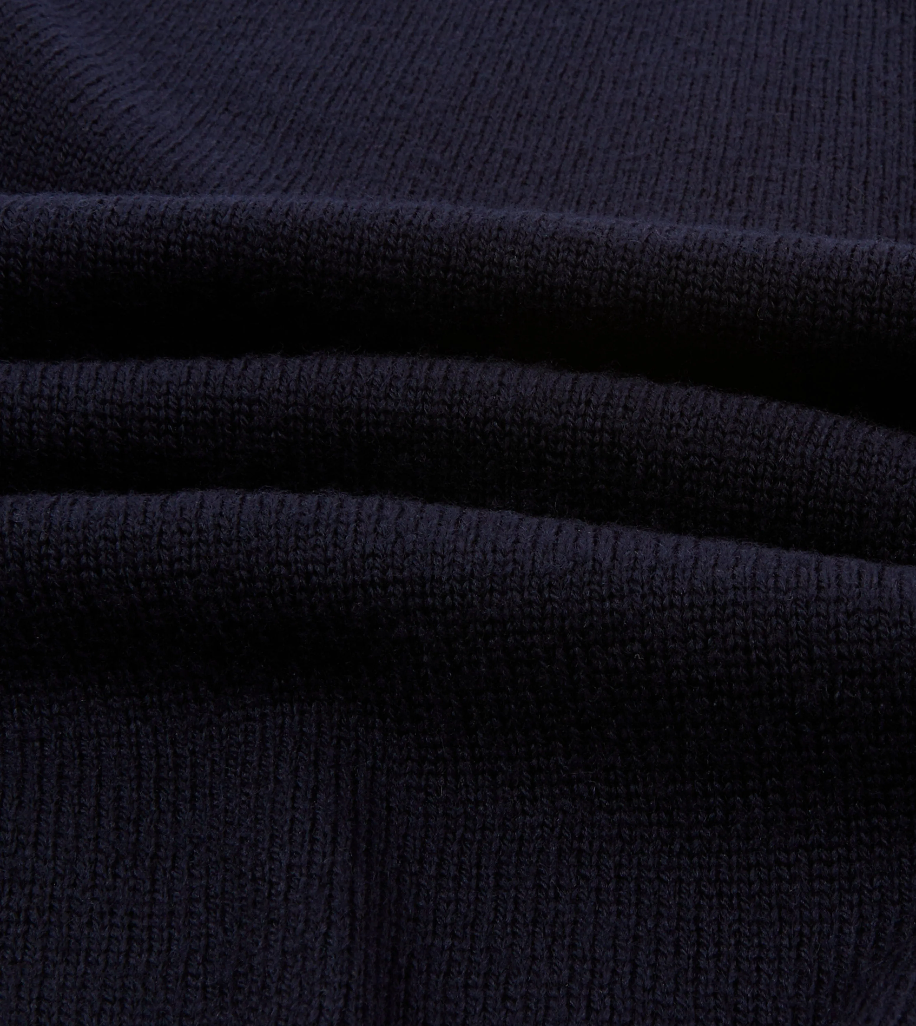Navy Merino Wool Knitted Polo sold by Drake's London product image thumbnail 2