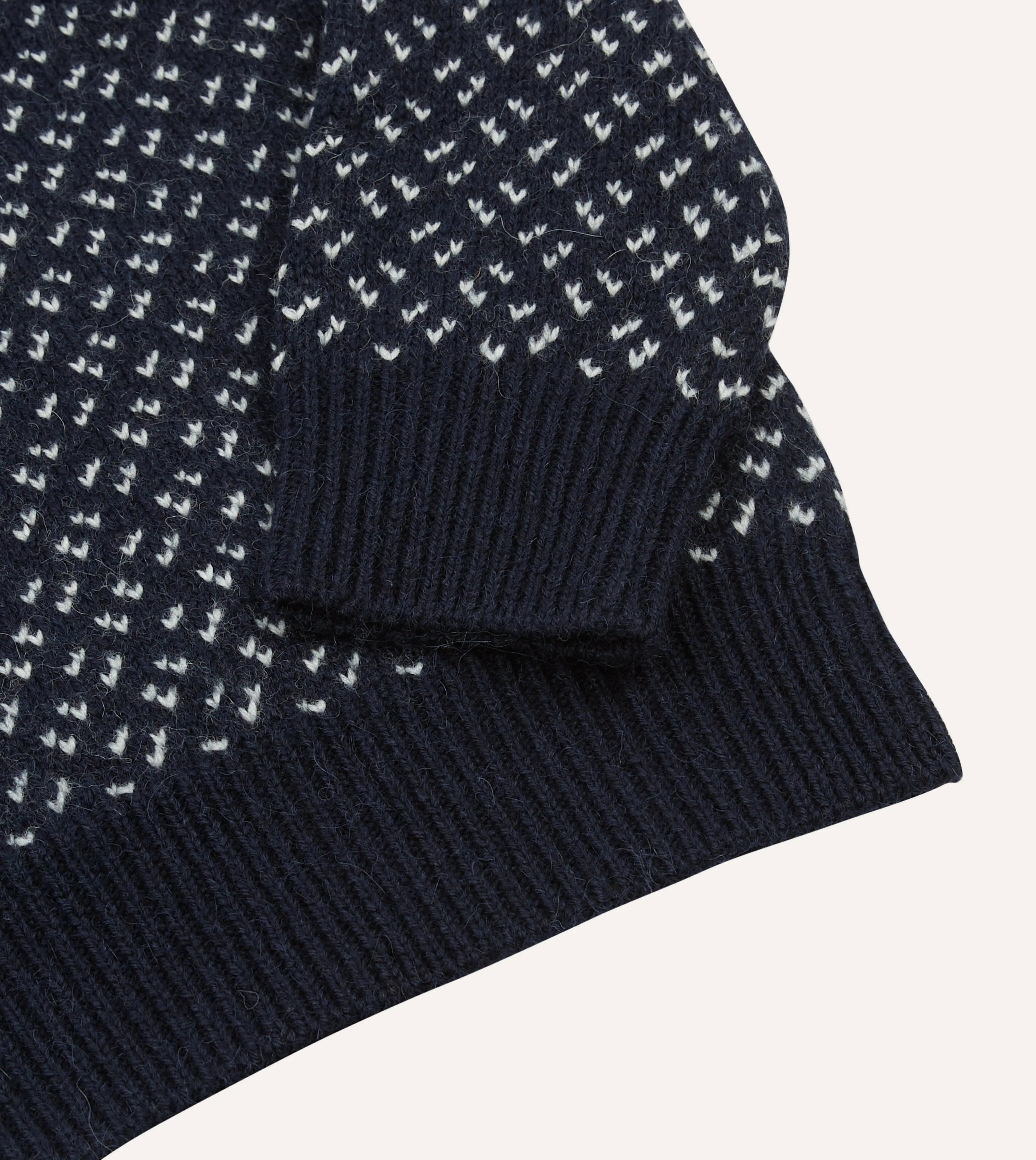 Norwegian Birdseye Wool Alpaca Crew Neck Jumper sold by Drake's London product image thumbnail 4