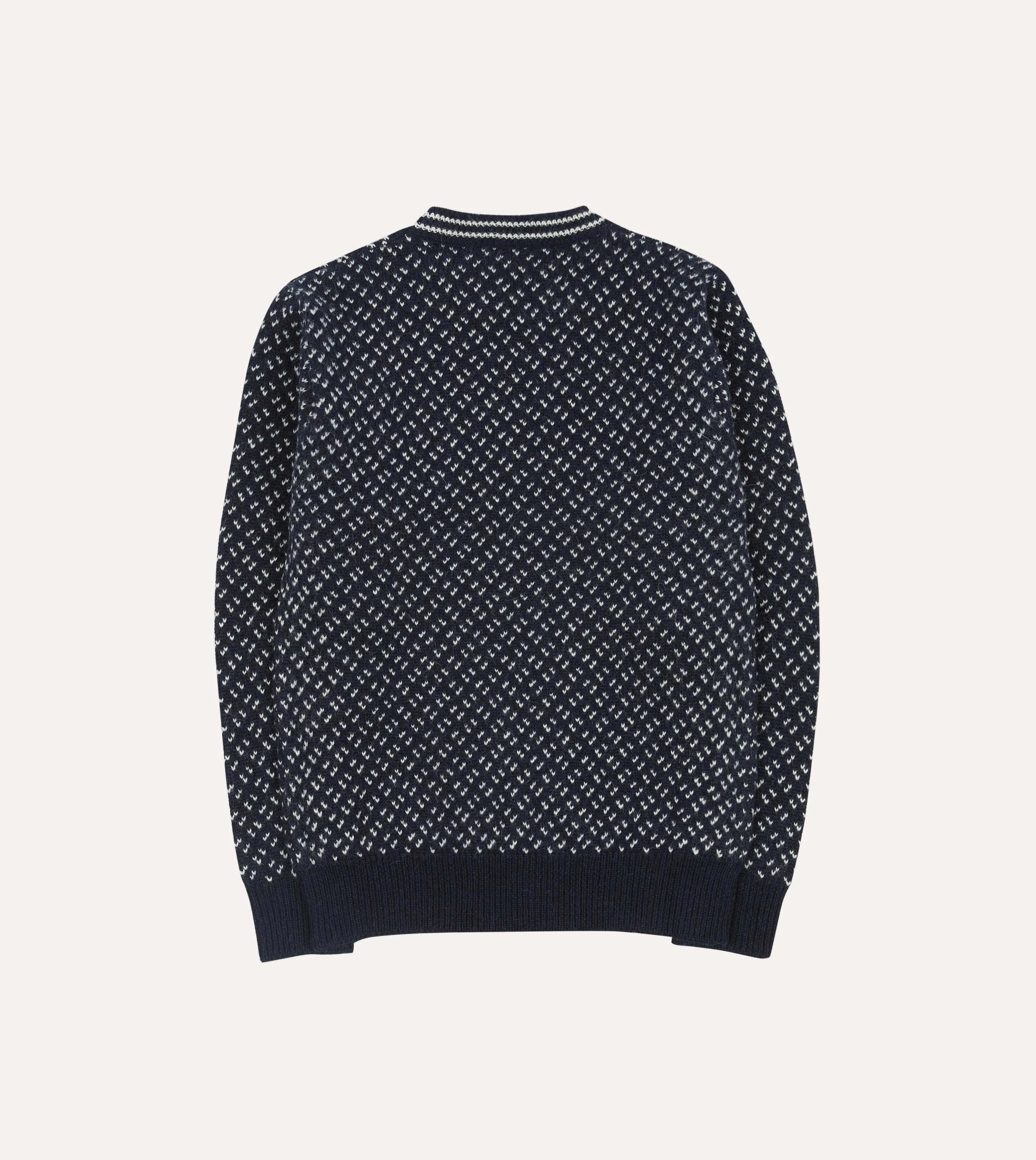 Norwegian Birdseye Wool Alpaca Crew Neck Jumper sold by Drake's London product image thumbnail 5