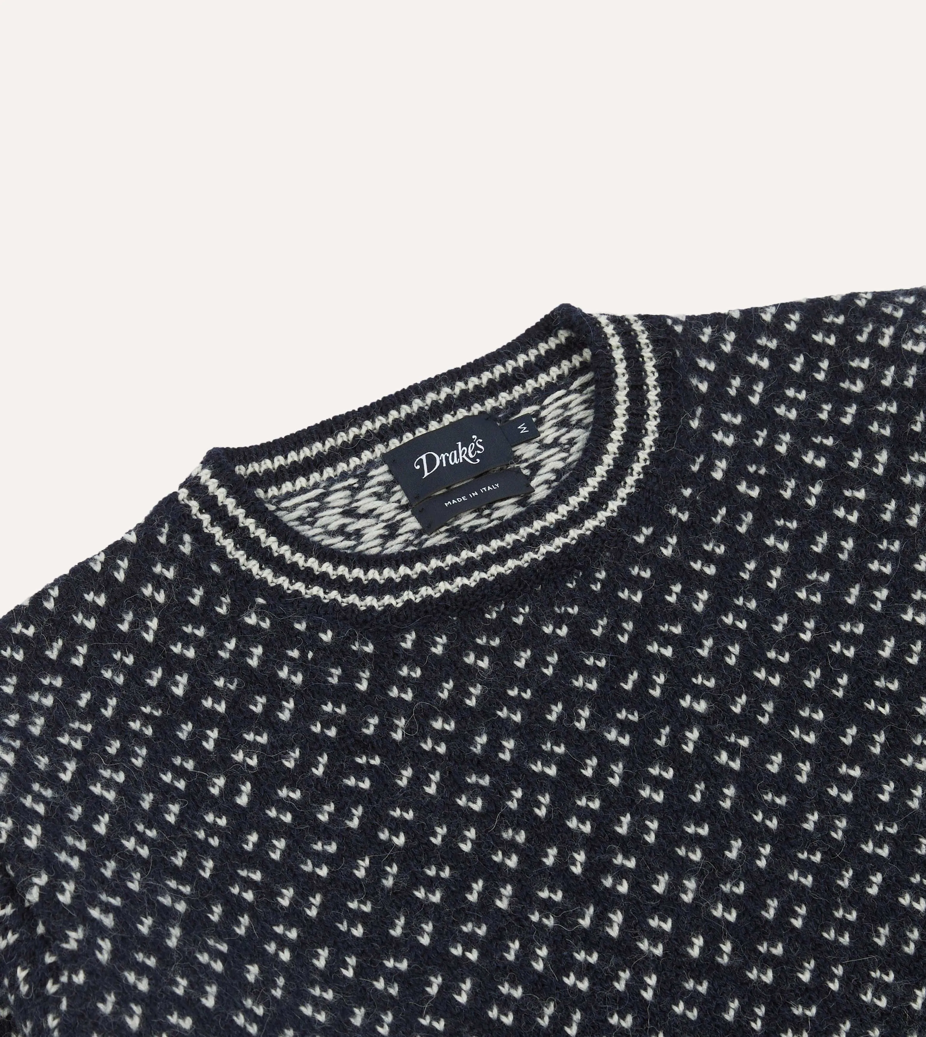 Norwegian Birdseye Wool Alpaca Crew Neck Jumper sold by Drake's London product image thumbnail 3