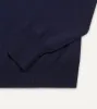 Navy Merino Crew Neck Jumper sold by Drake's London