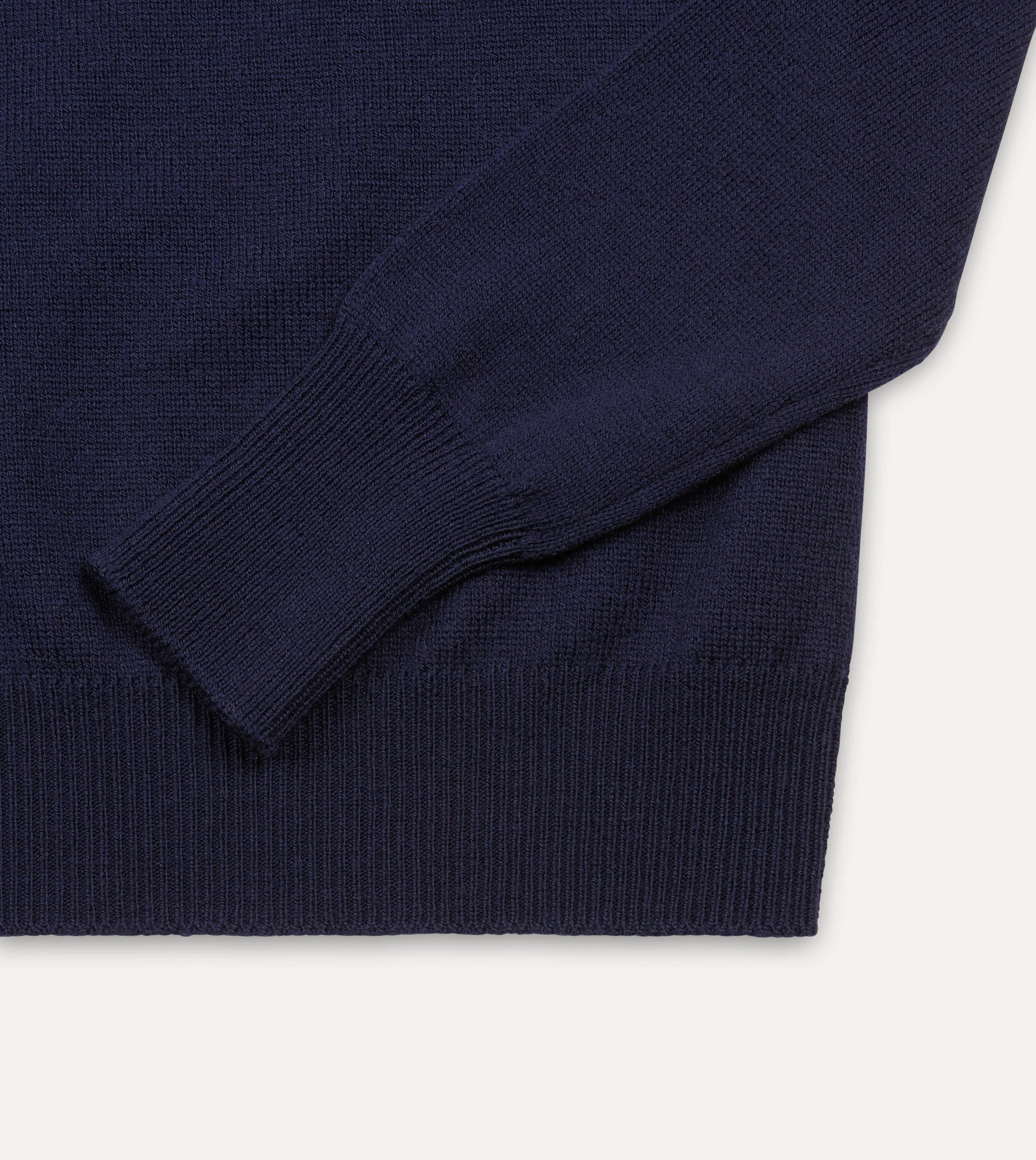 Navy Merino Crew Neck Jumper sold by Drake's London product image thumbnail 5