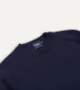 Navy Merino Crew Neck Jumper sold by Drake's London