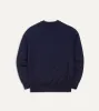 Navy Merino Crew Neck Jumper sold by Drake's London
