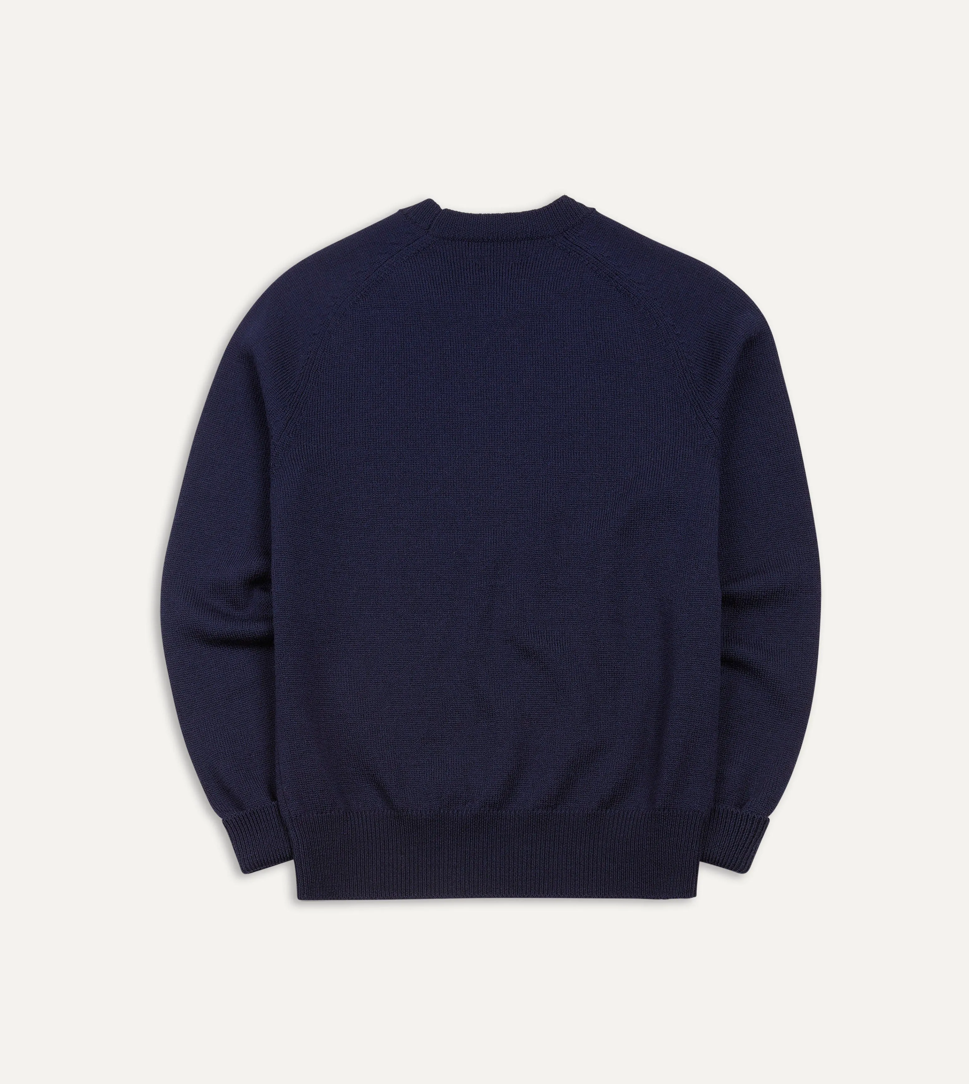 Navy Merino Crew Neck Jumper sold by Drake's London product image thumbnail 4