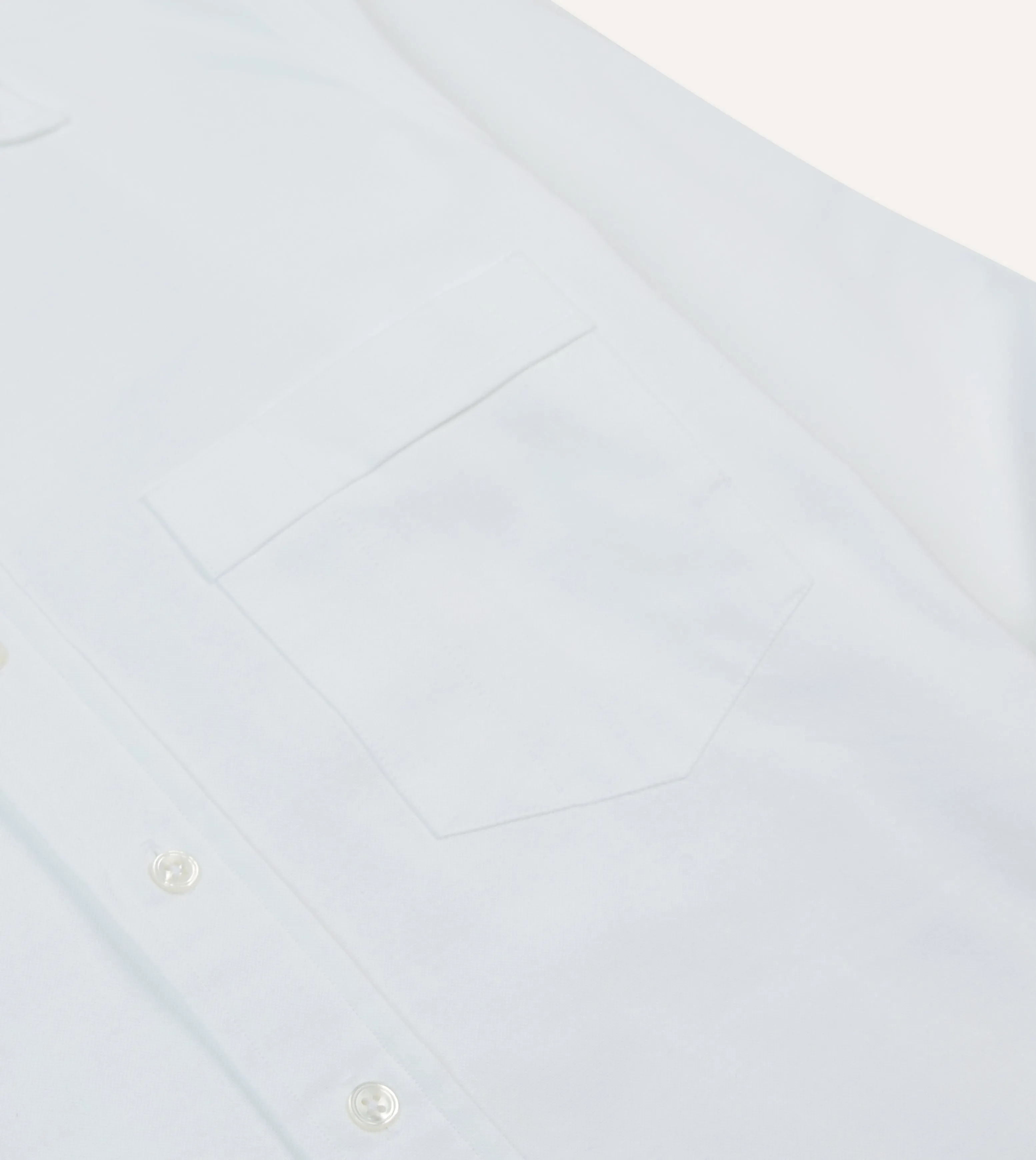 White Cotton Oxford Cloth Long Point Collar Shirt sold by Drake's London product image thumbnail 4