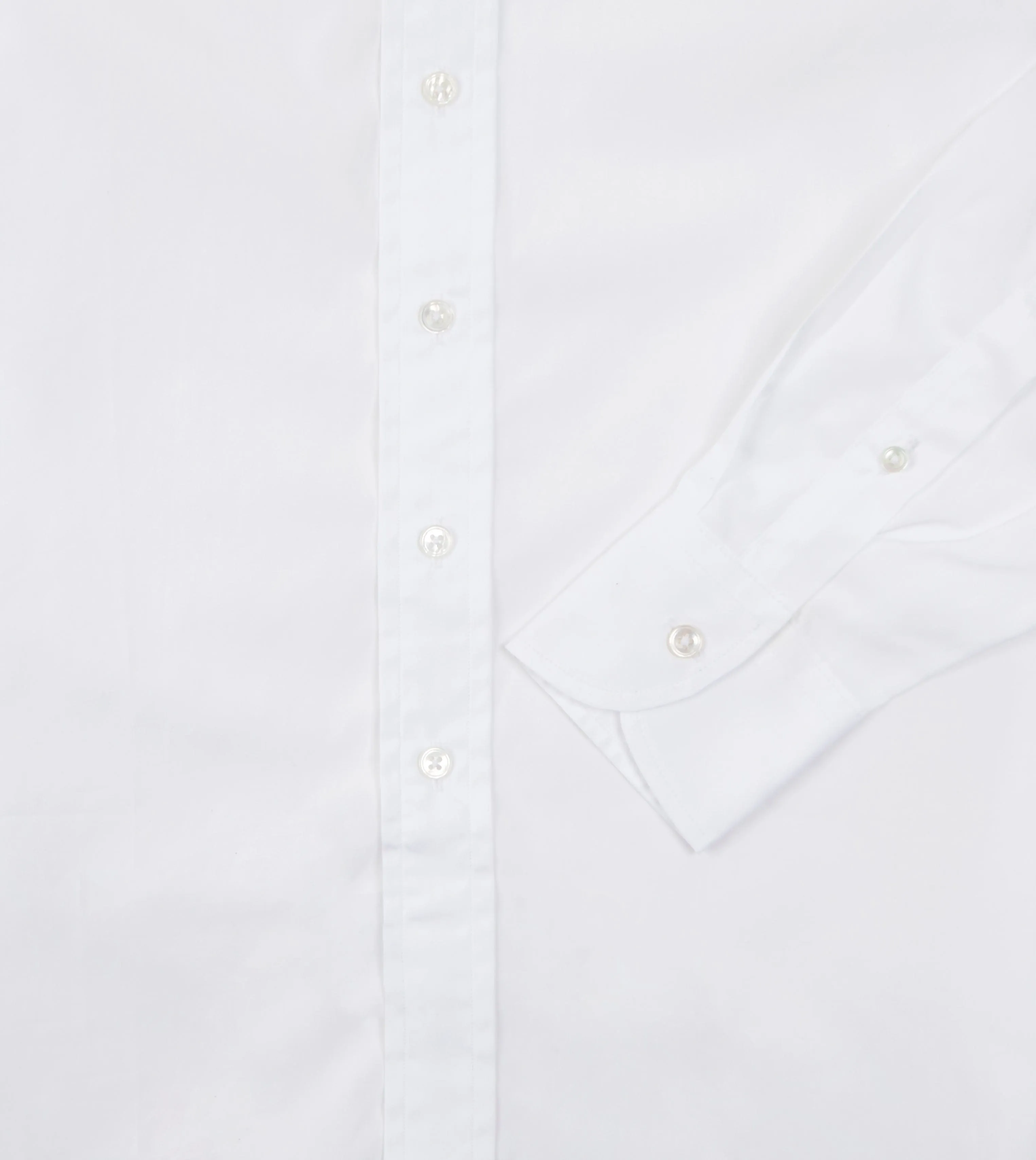 White Cotton Poplin Long Point Collar Shirt sold by Drake's London product image thumbnail 5